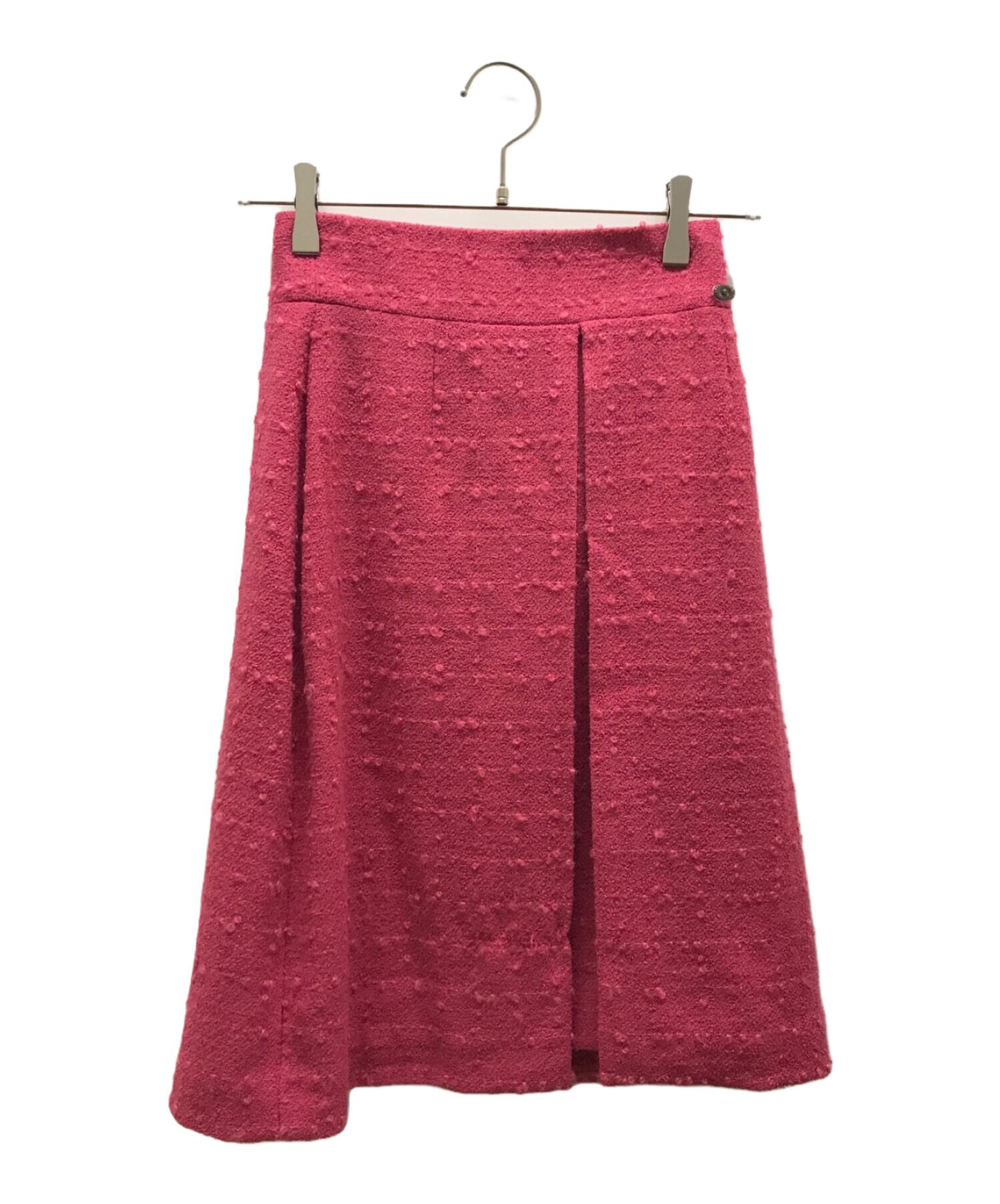 中古・古着通販】CHANEL (シャネル) カメリアブローチ付きツイード