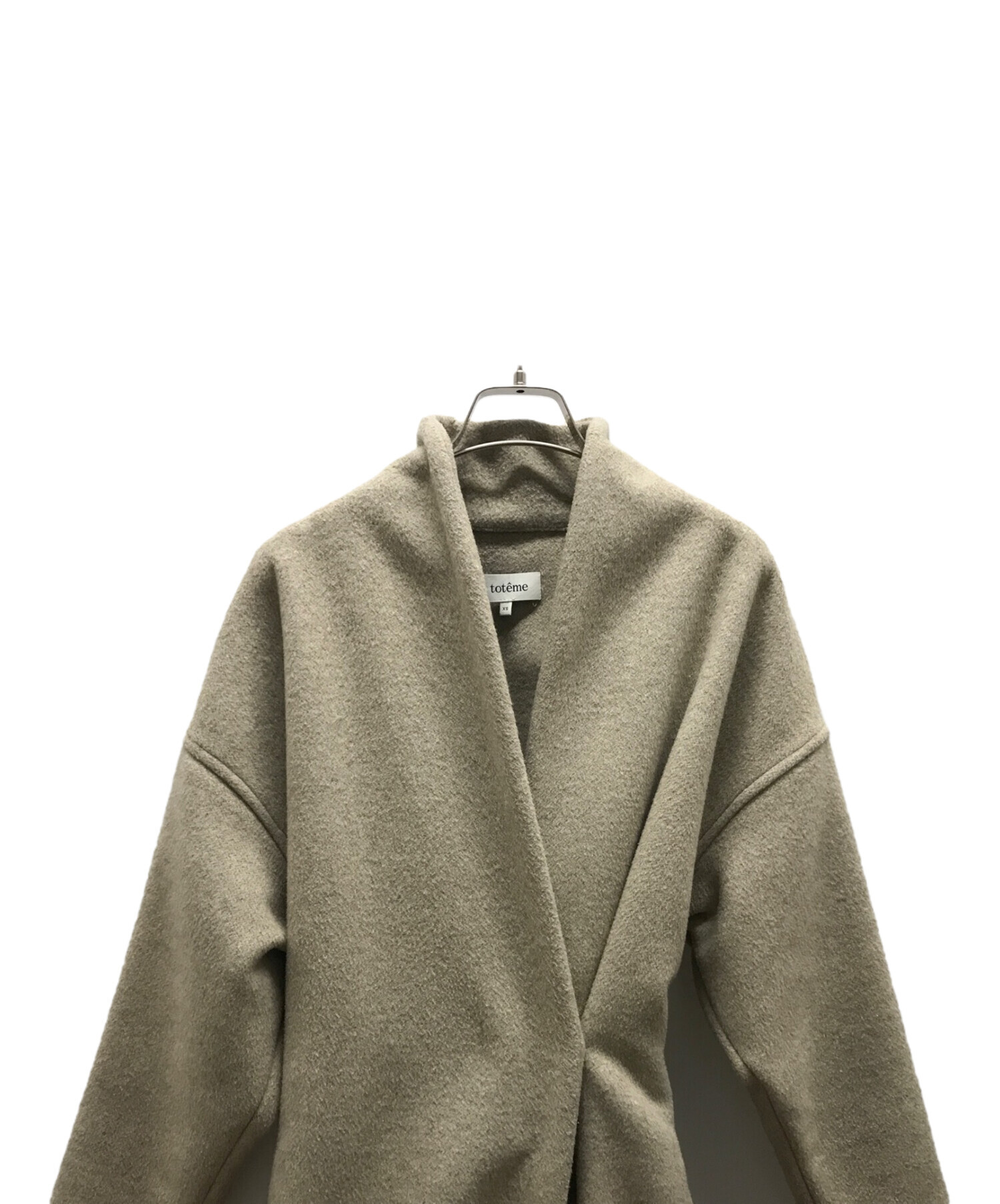 中古・古着通販】toteme (トーテム) ノーカラーコート ベージュ サイズ