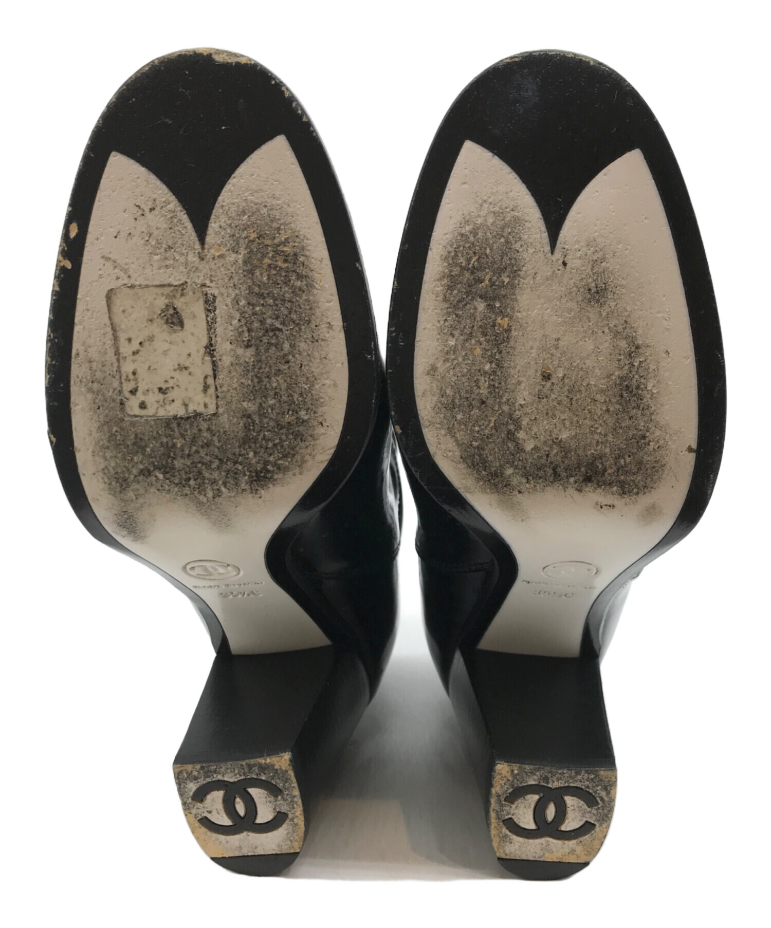 CHANEL　シャネル　ショートブーツ　エナメル　ヒール　ココマーク 中古・古着通販】CHANEL (シャネル) ココマークエナメルショートブーツ