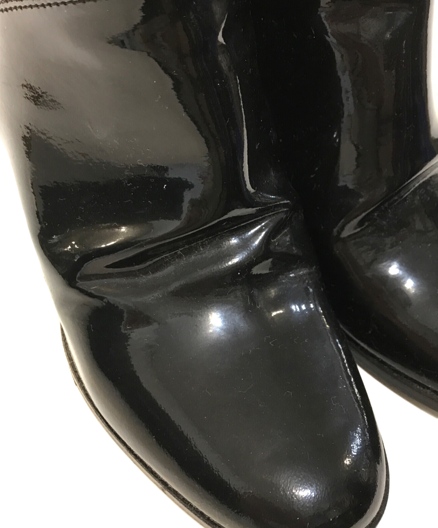 中古・古着通販】CHANEL (シャネル) ココマークエナメルショートブーツ