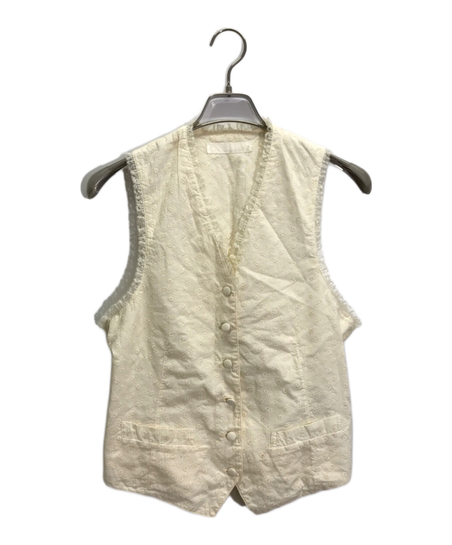 ピンクハウス　ジレ 中古・古着通販】PINK HOUSE (ピンクハウス) ベスト ホワイト サイズ