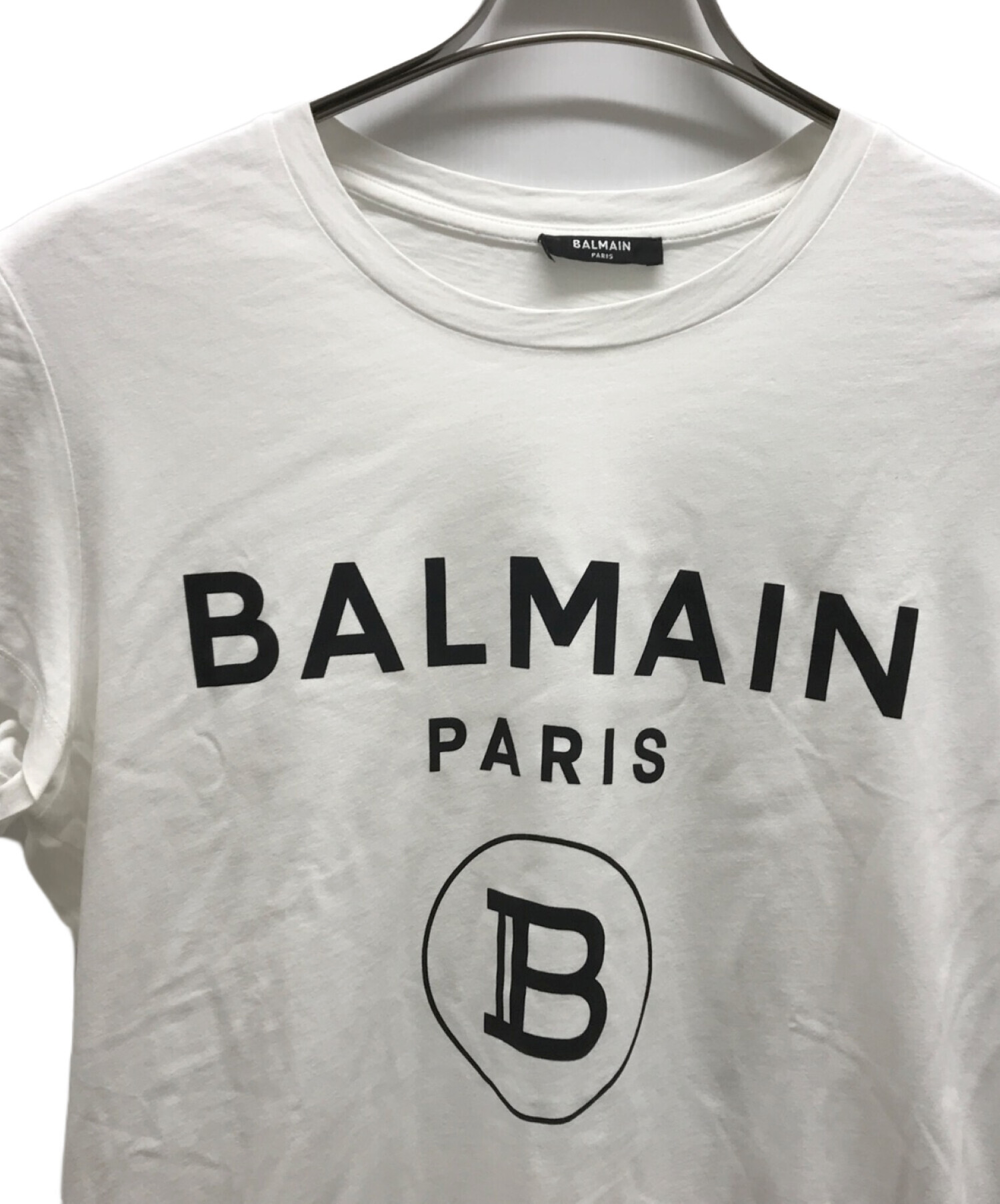 中古・古着通販】BALMAIN (バルマン) Tシャツ ホワイト サイズ:XS 