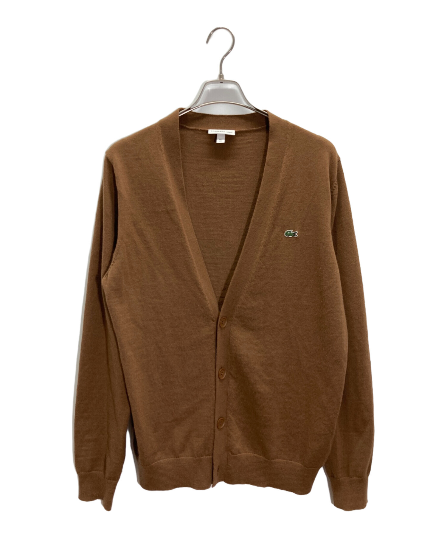 izod ラコステ　ストライプ　カーディガン USA製 90s IZOD LACOSTE Acrylic Knit Cardigan . (Size：L Model