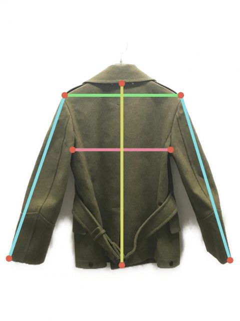 中古・古着通販】GOLDEN GOOSE (ゴールデングース) Pコート オリーブ