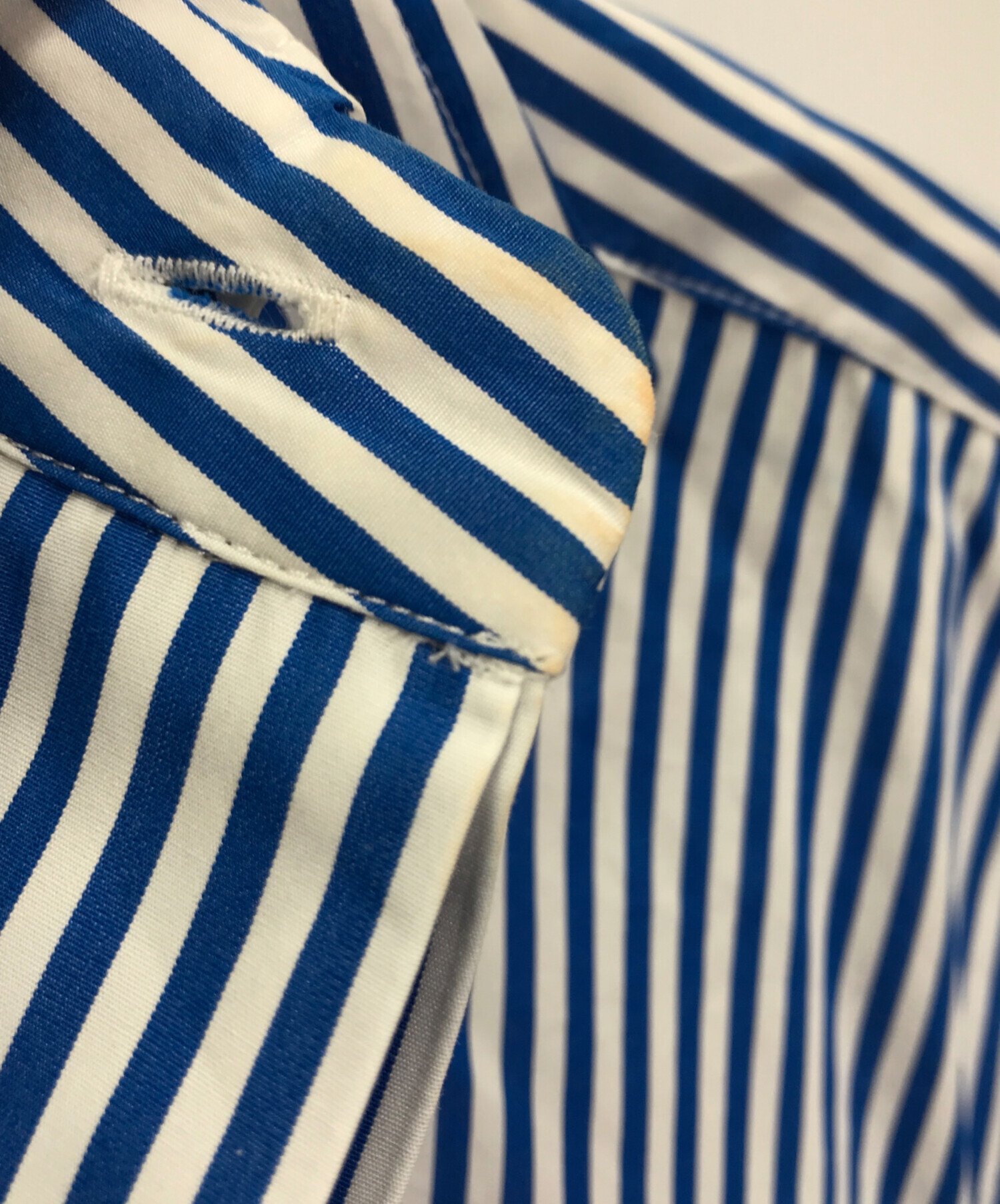 中古・古着通販】Plan C (プランシー) ストライプバックロングシャツ