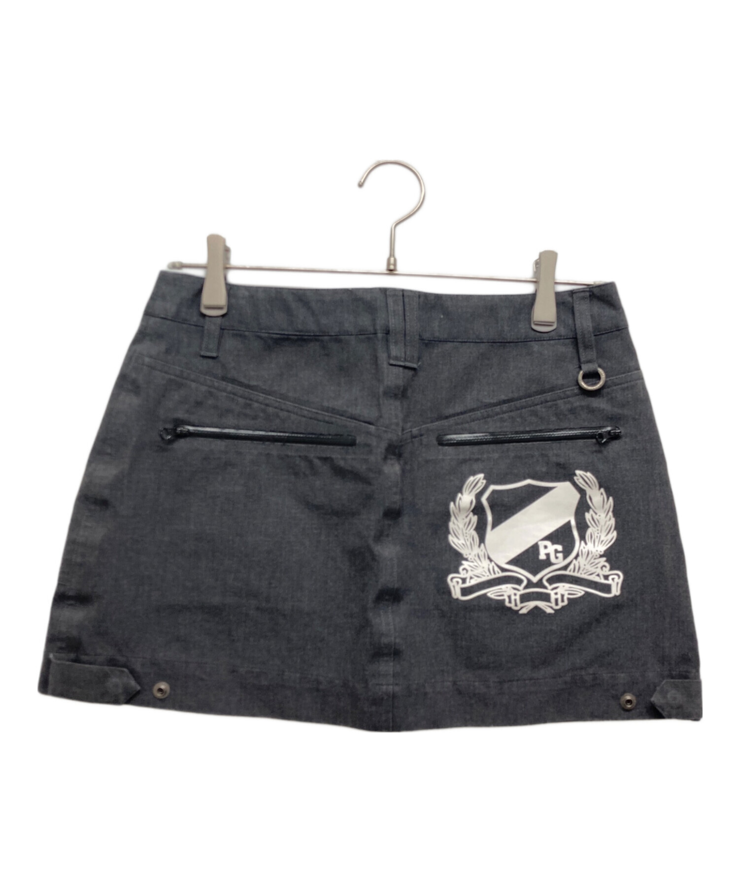 パーリーゲイツPGG N yトビーストレッチブラックプリーツ仕様スカート