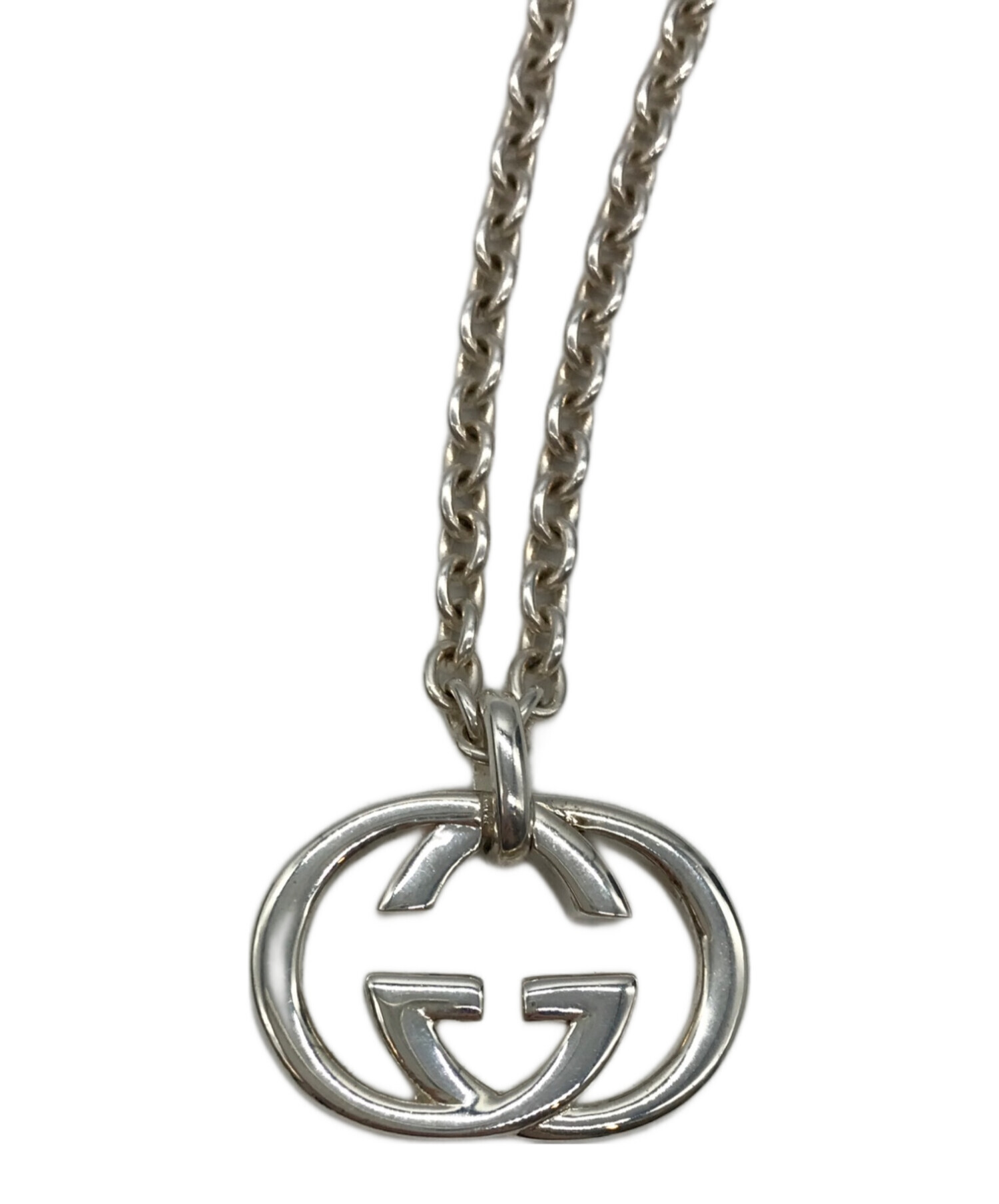 中古・古着通販】GUCCI (グッチ) GGロゴネックレス シルバー｜ブランド 