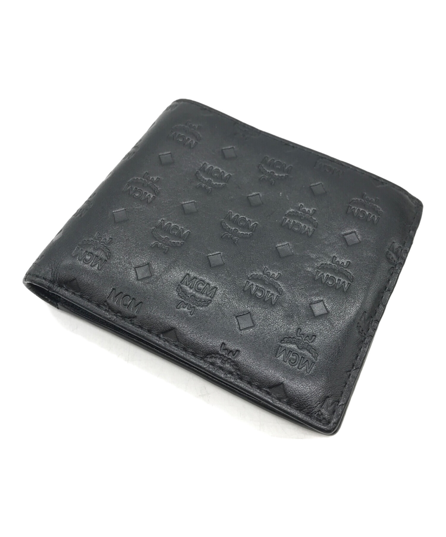 中古・古着通販】MCM (エムシーエム) 2つ折り財布 ブラック｜ブランド
