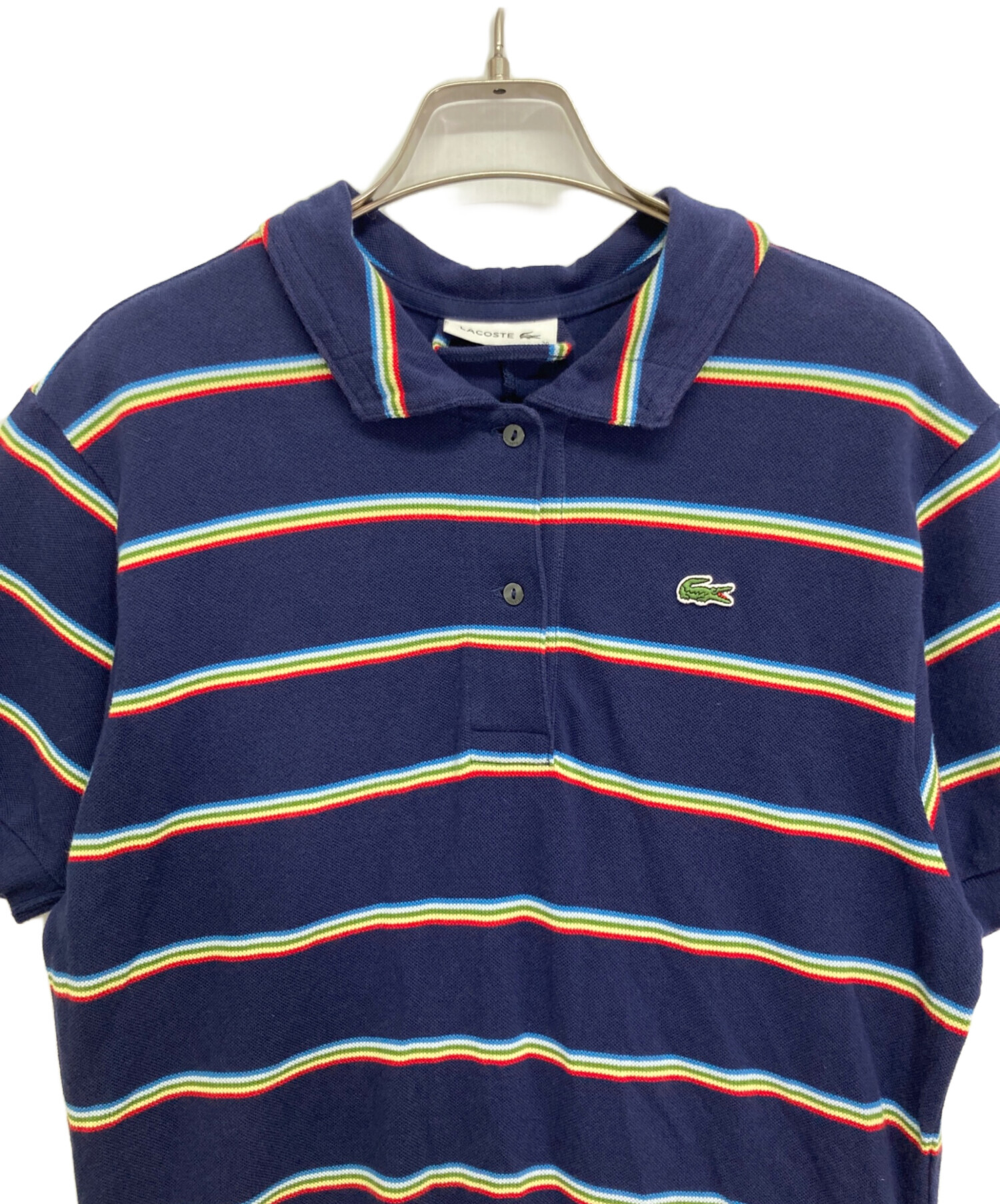 中古・古着通販】LACOSTE (ラコステ) カットソーワンピース ネイビー