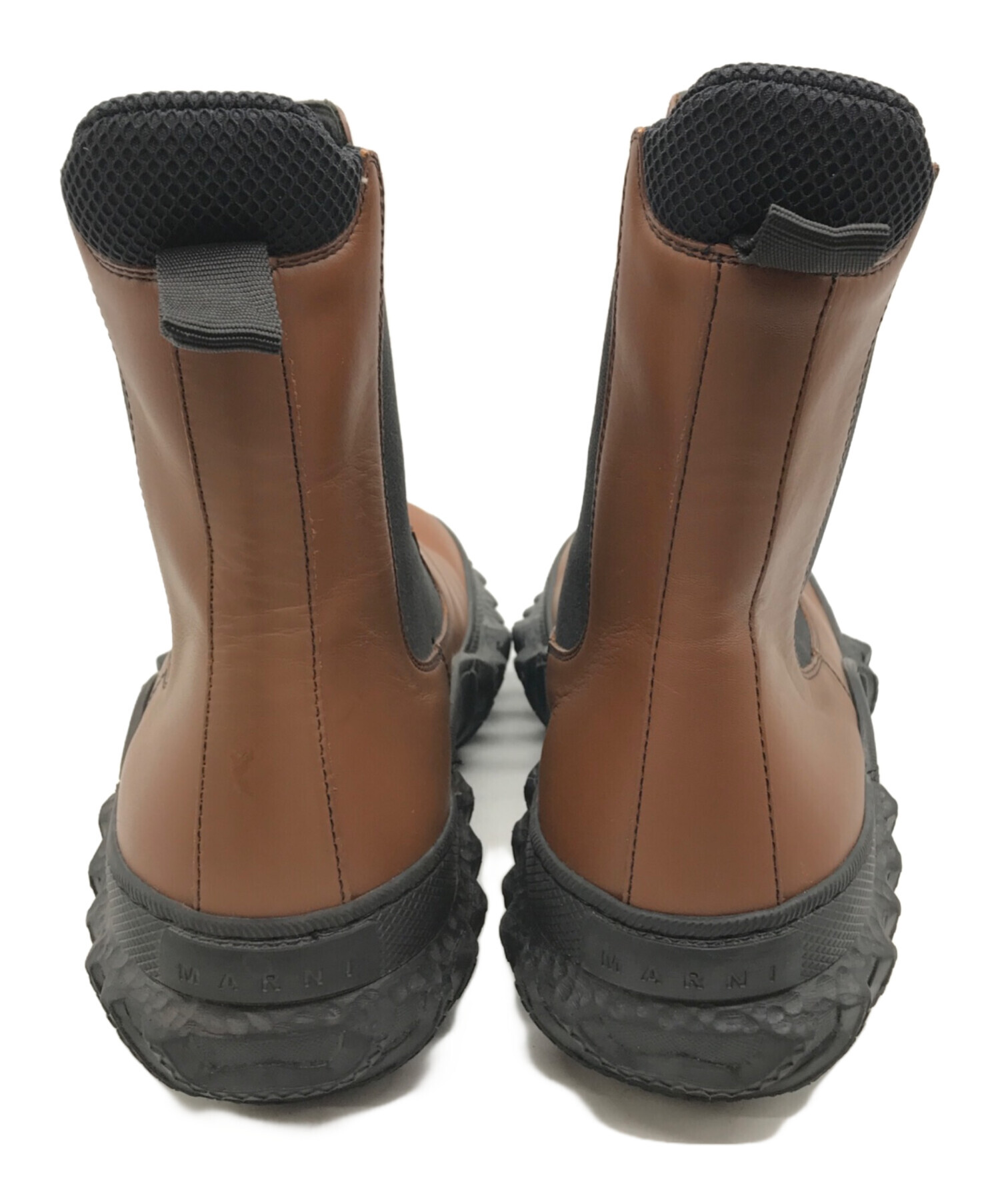 MARNI マルニ　アンクレットブーツ　ショートブーツ　37 24AW NEW ARRIVAL【MARNI(マルニ)】 ブラック レザー製 チャンキー