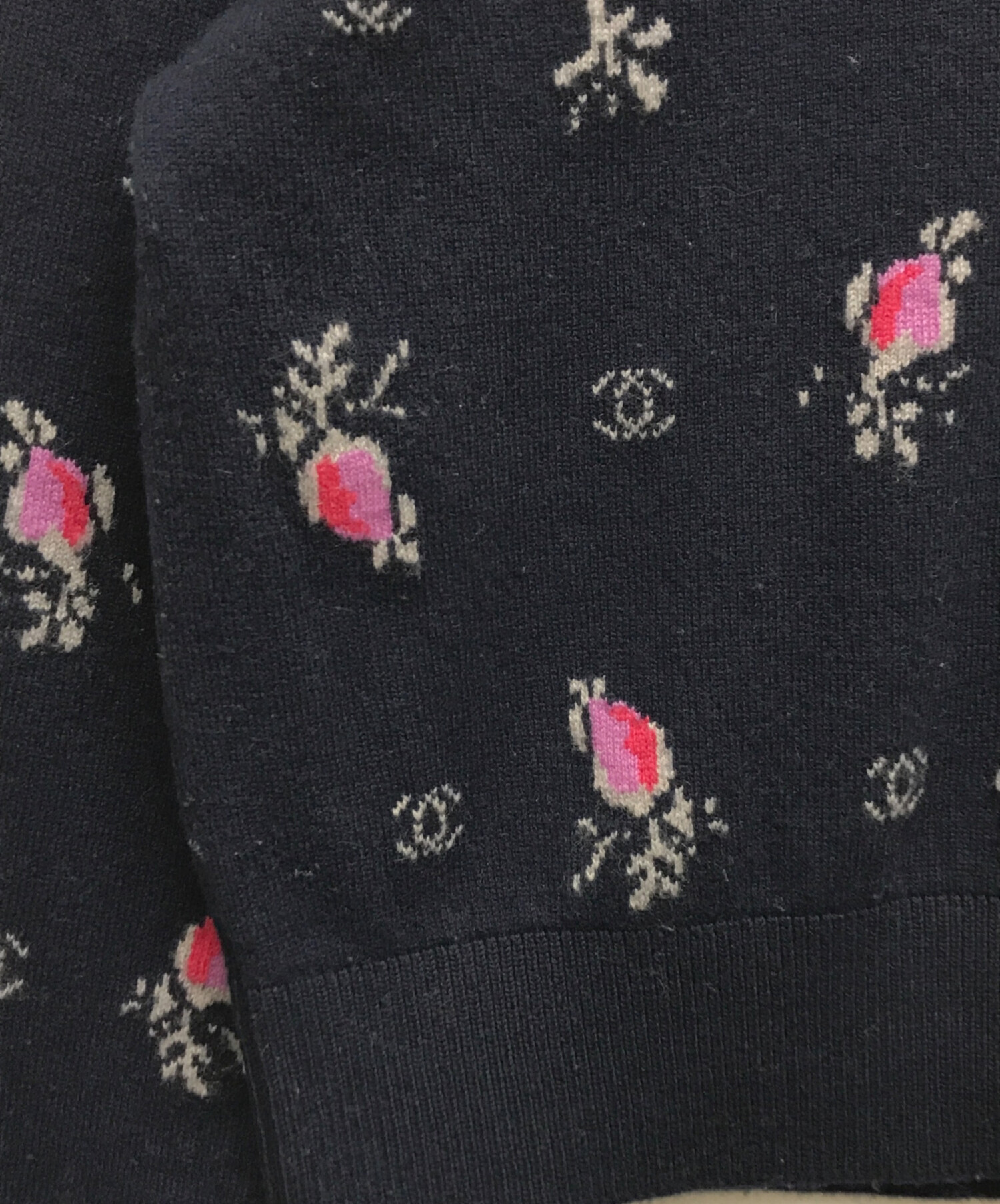 中古・古着通販】CHANEL (シャネル) カシミヤニット ネイビー サイズ