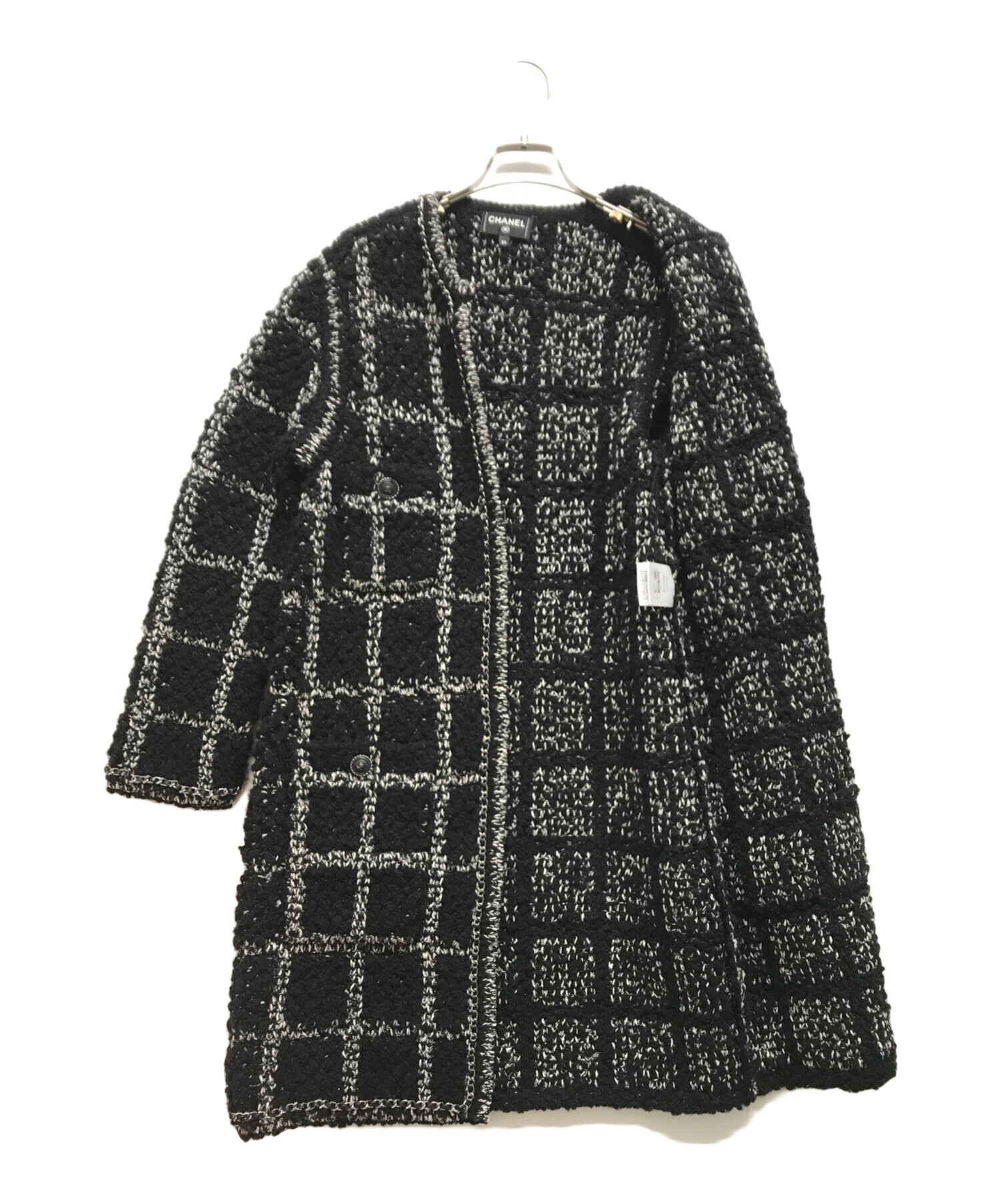 CHANEL クリーニング済み　コート 中古・古着通販】CHANEL (シャネル) チェーンデザインウール