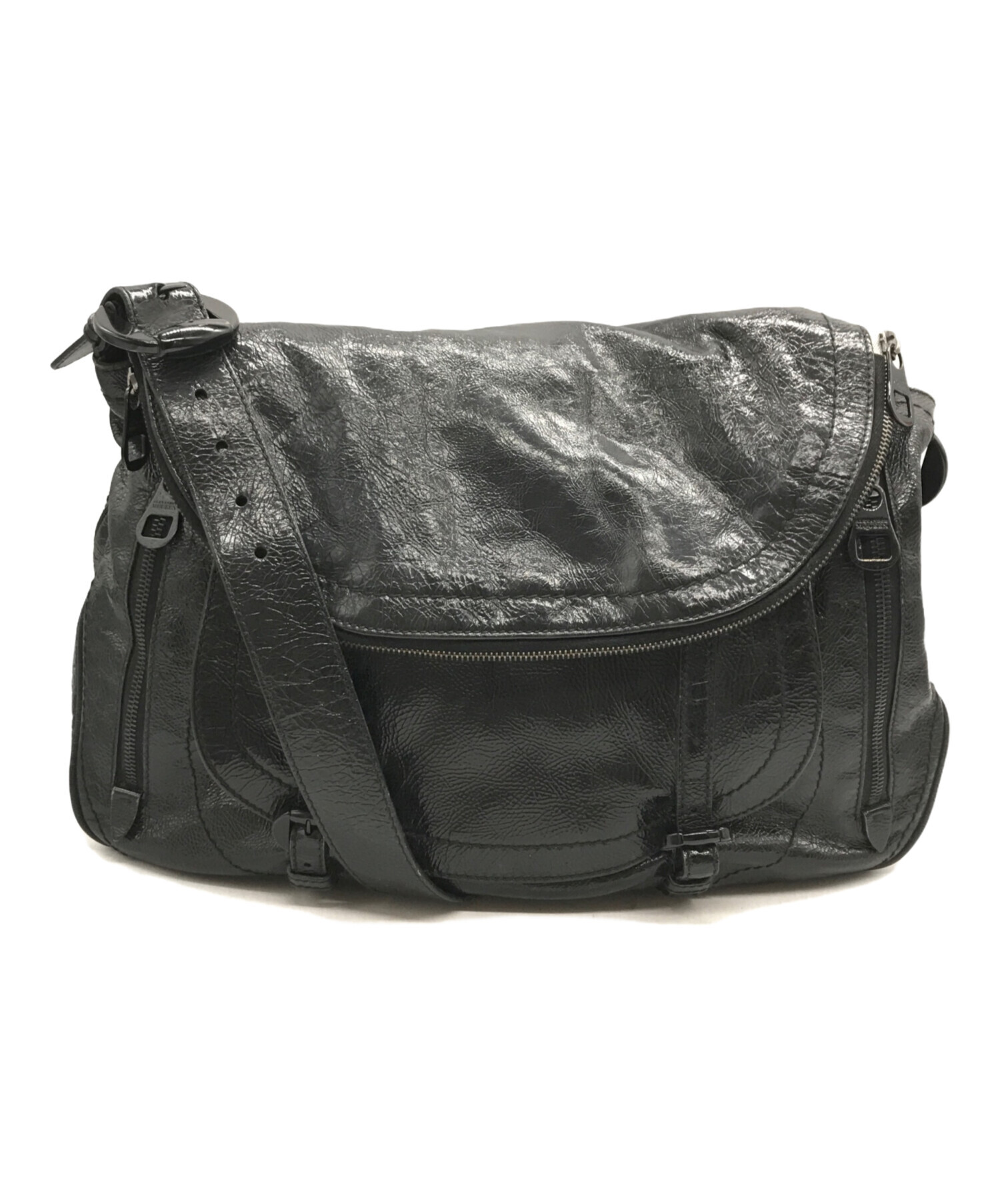 Alexander McQueen ブラック ショルダーバッグ 中古・古着通販】ALEXANDER McQUEEN (アレキサンダーマックイーン