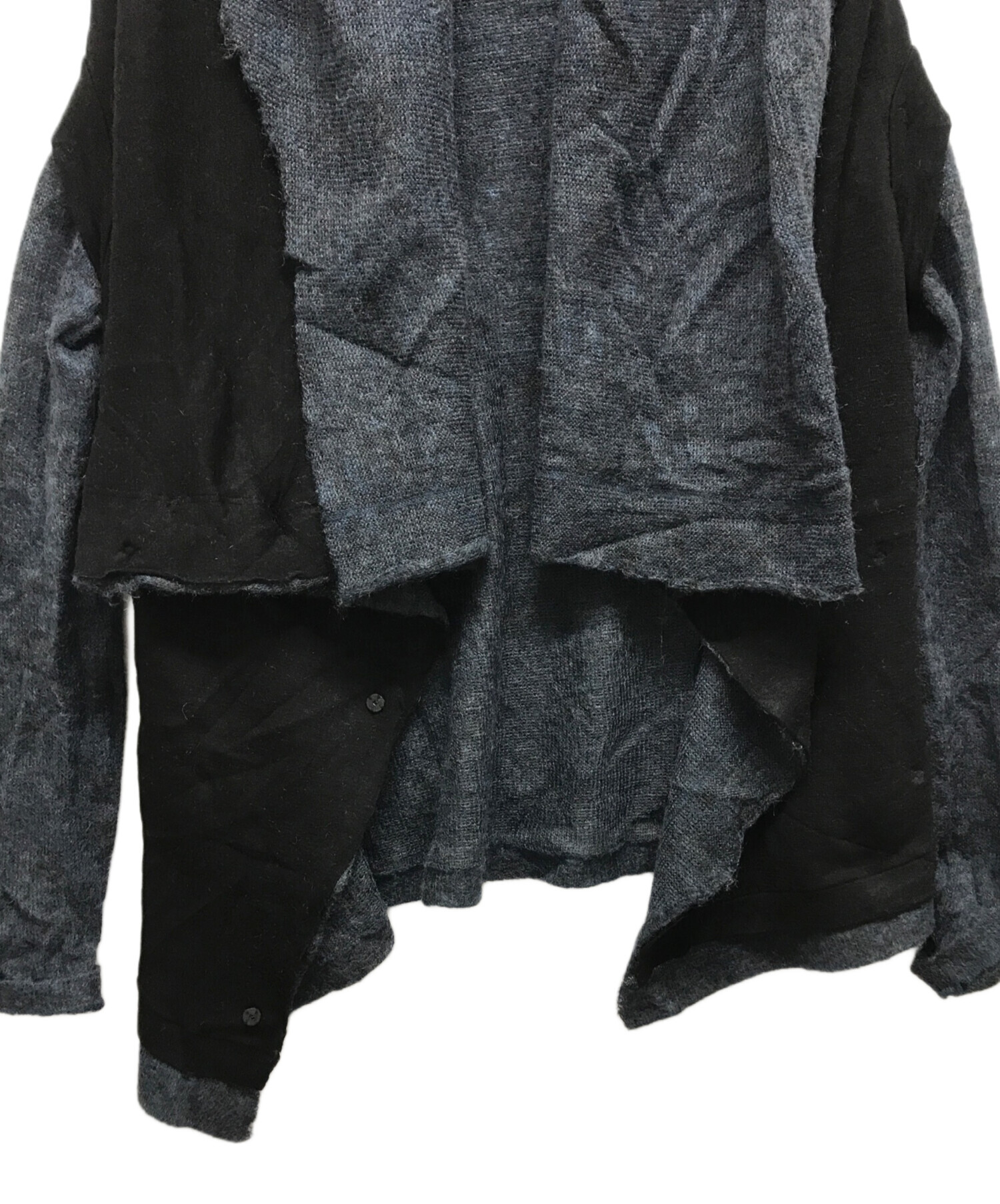 ヨウジヤマモト 切り替えカーディガン モヘヤ 中古・古着通販】YOHJI YAMAMOTO (ヨウジヤマモト) モヘアニット