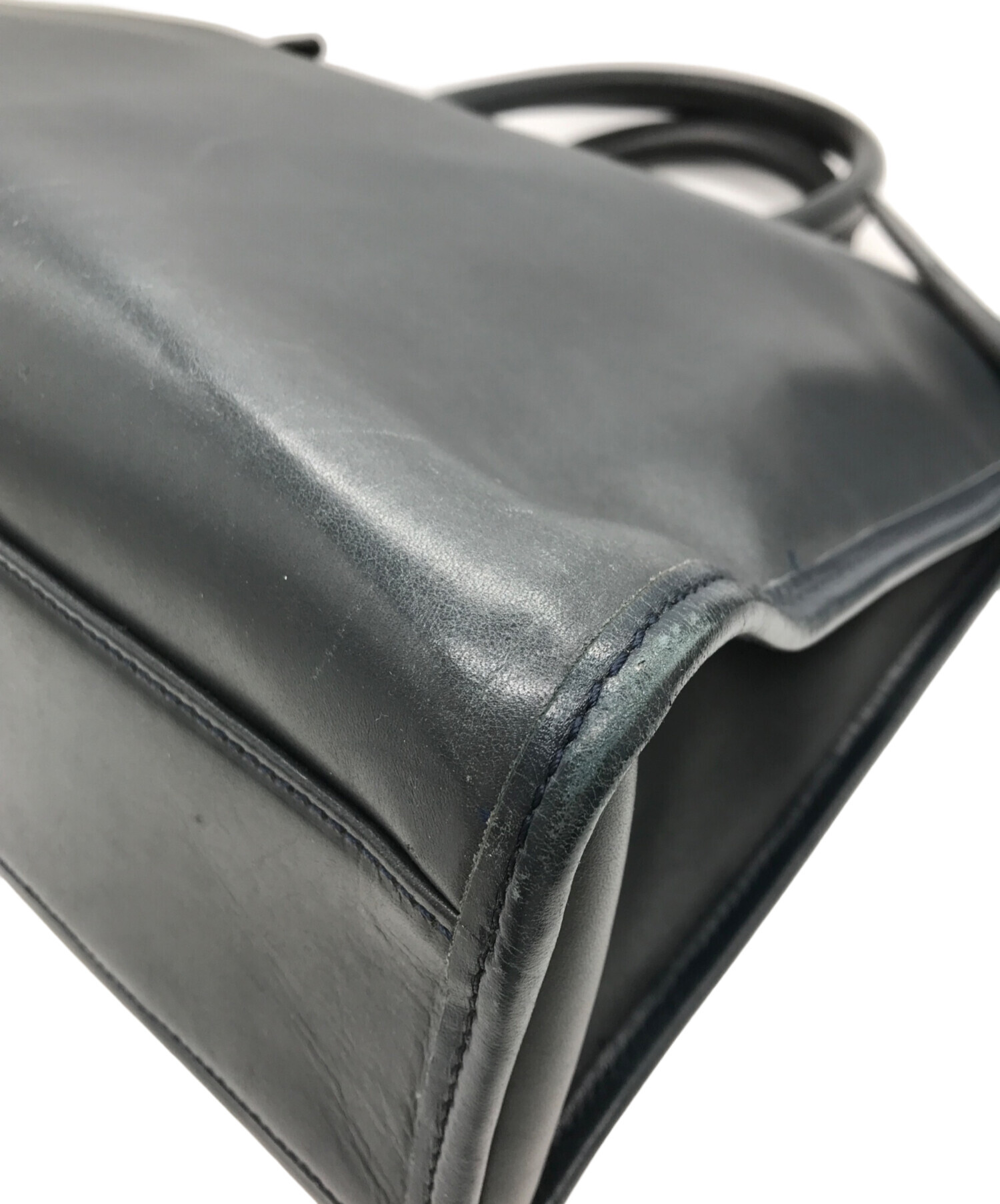 中古・古着通販】TUSTING (タスティング) レザートートバッグ ネイビー