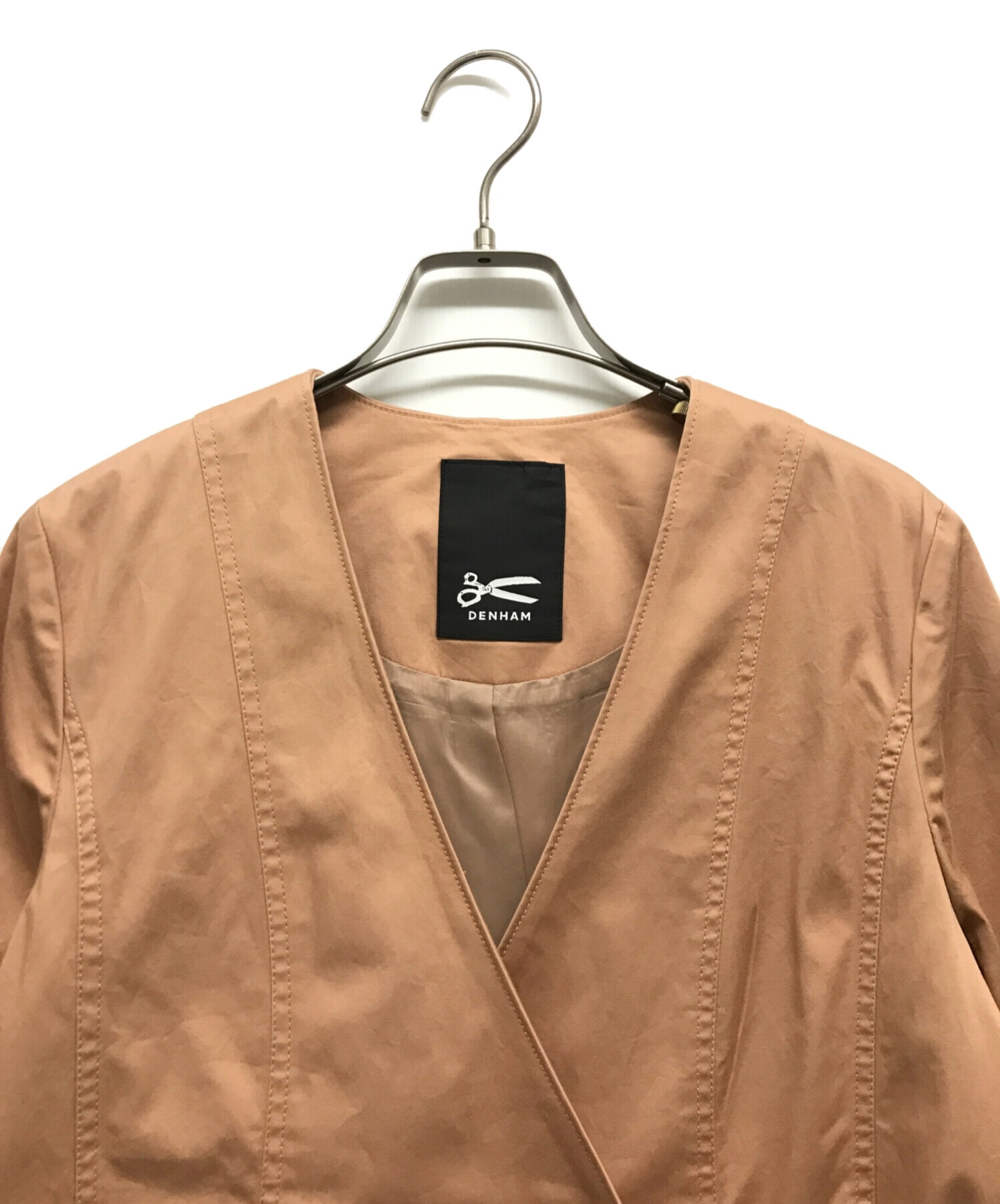中古・古着通販】Denham (デンハム) ノーカラージャケット ピンク 