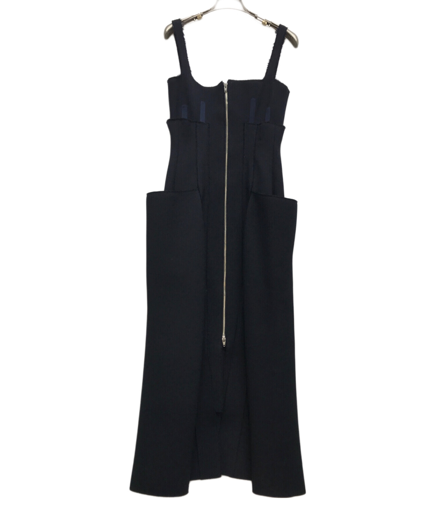 IRENE ネイビー/ブラック ジャンパー 中古・古着通販】IRENE (アイレネ) ジップアップジャンパースカート