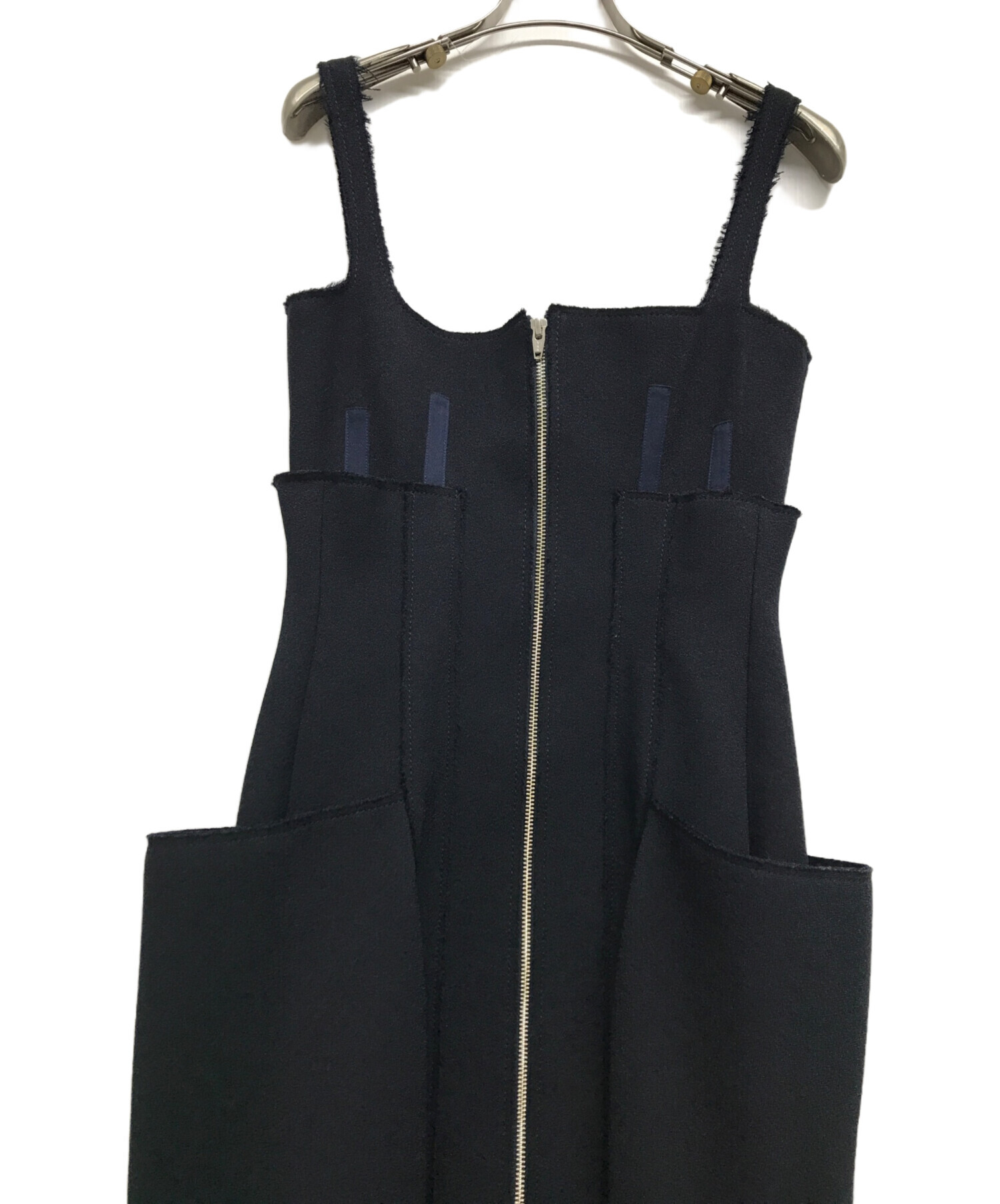 IRENE ネイビー/ブラック ジャンパー 中古・古着通販】IRENE (アイレネ) ジップアップジャンパースカート