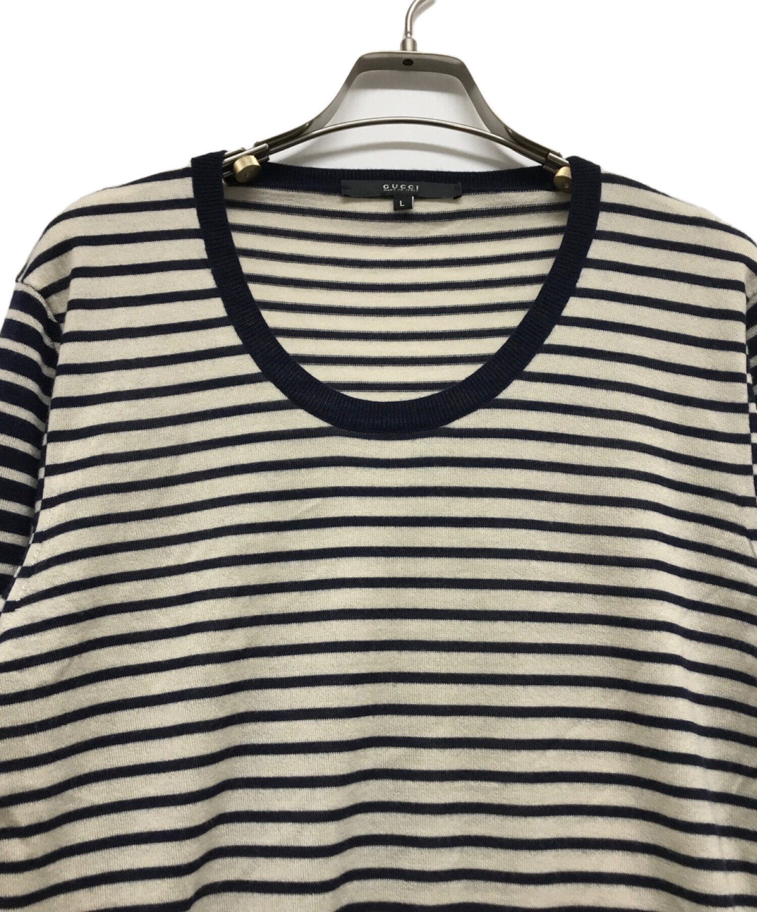 中古・古着通販】GUCCI (グッチ) カシミヤニット ネイビー サイズ:L