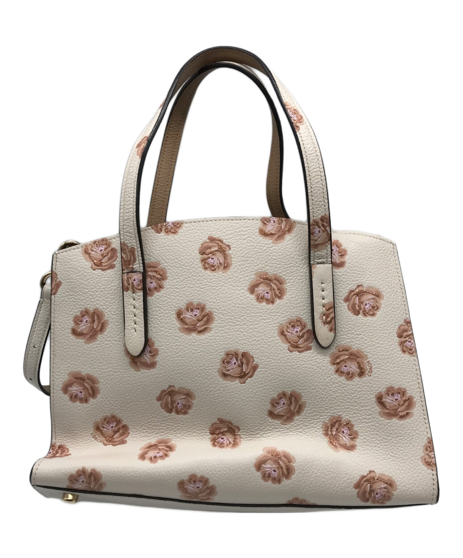 中古・古着通販】COACH (コーチ) ラワーモチーフ2WAYバッグ ホワイト 