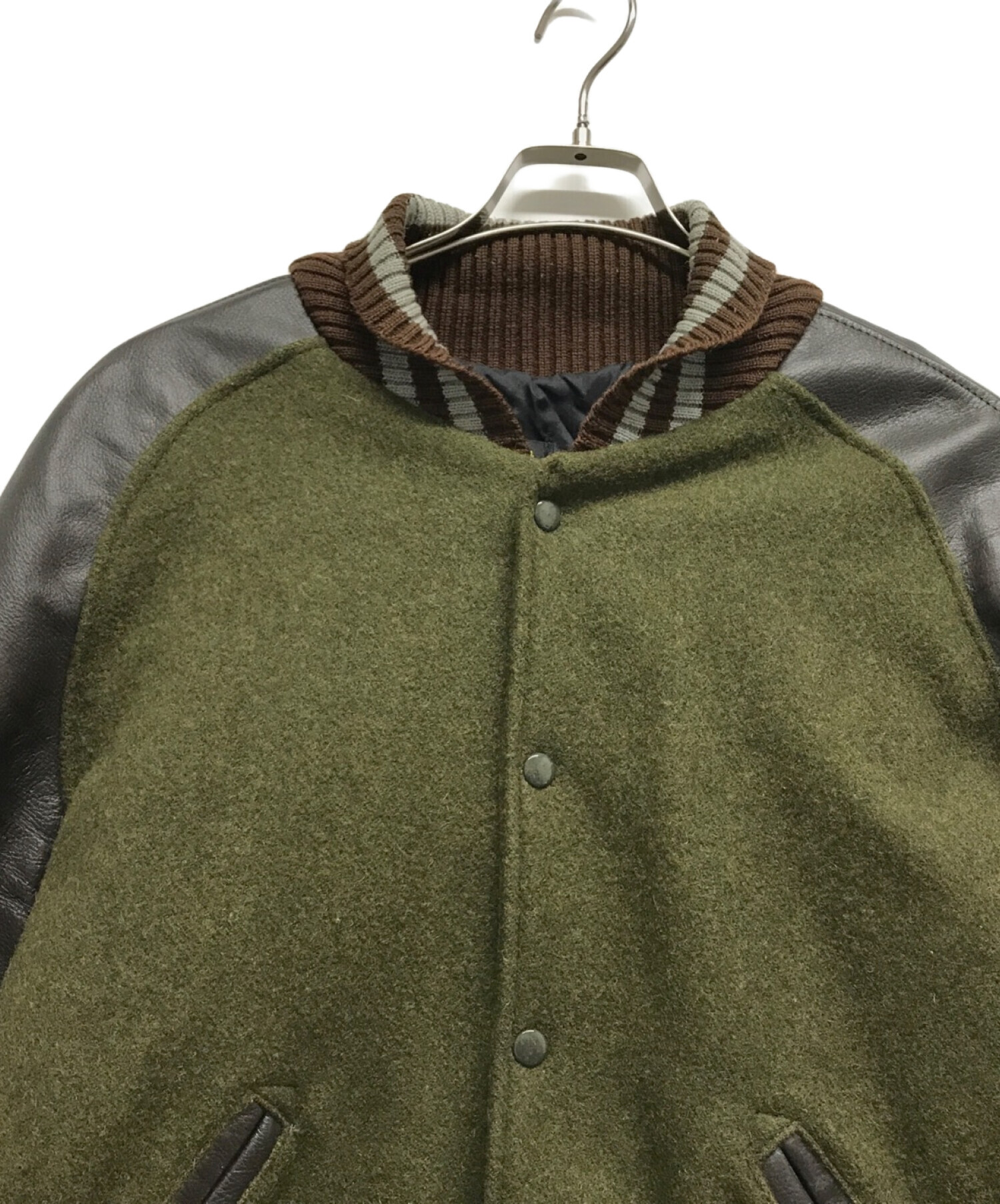 SKOOKUM サイズ40 グレーグリーン 中古・古着通販】skookum (スクーカム) スタジャン グリーン サイズ:40