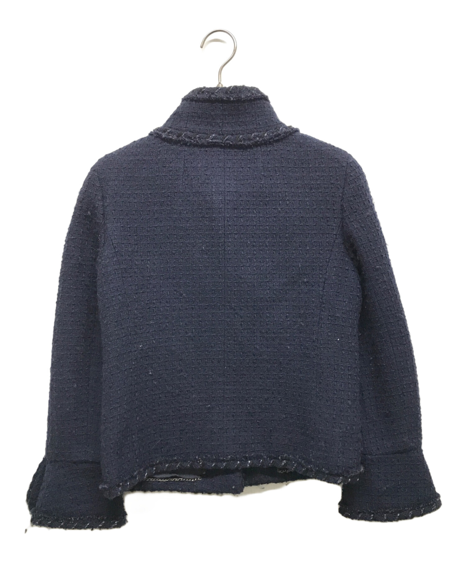 中古・古着通販】CHANEL (シャネル) ツイードラメココボタン裾チェーン