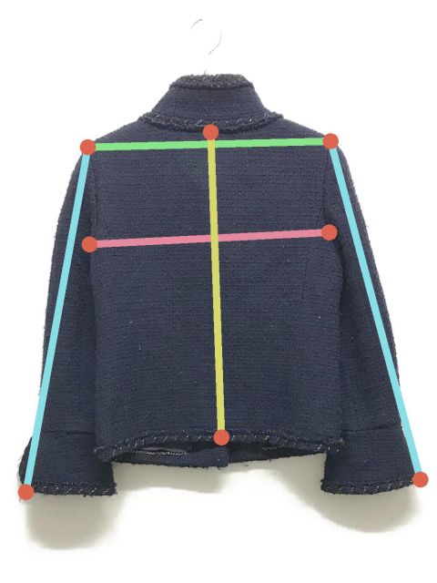 中古・古着通販】CHANEL (シャネル) ツイードラメココボタン裾チェーン