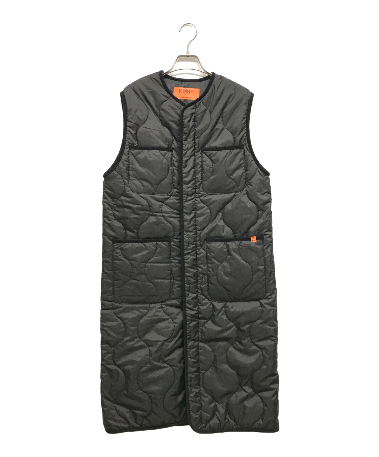 【新品未使用】ユニバーサルオーバーオール　キルティングベスト　ブラック 中古・古着通販】UNIVERSAL OVERALL (ユニバーサルオーバーオール