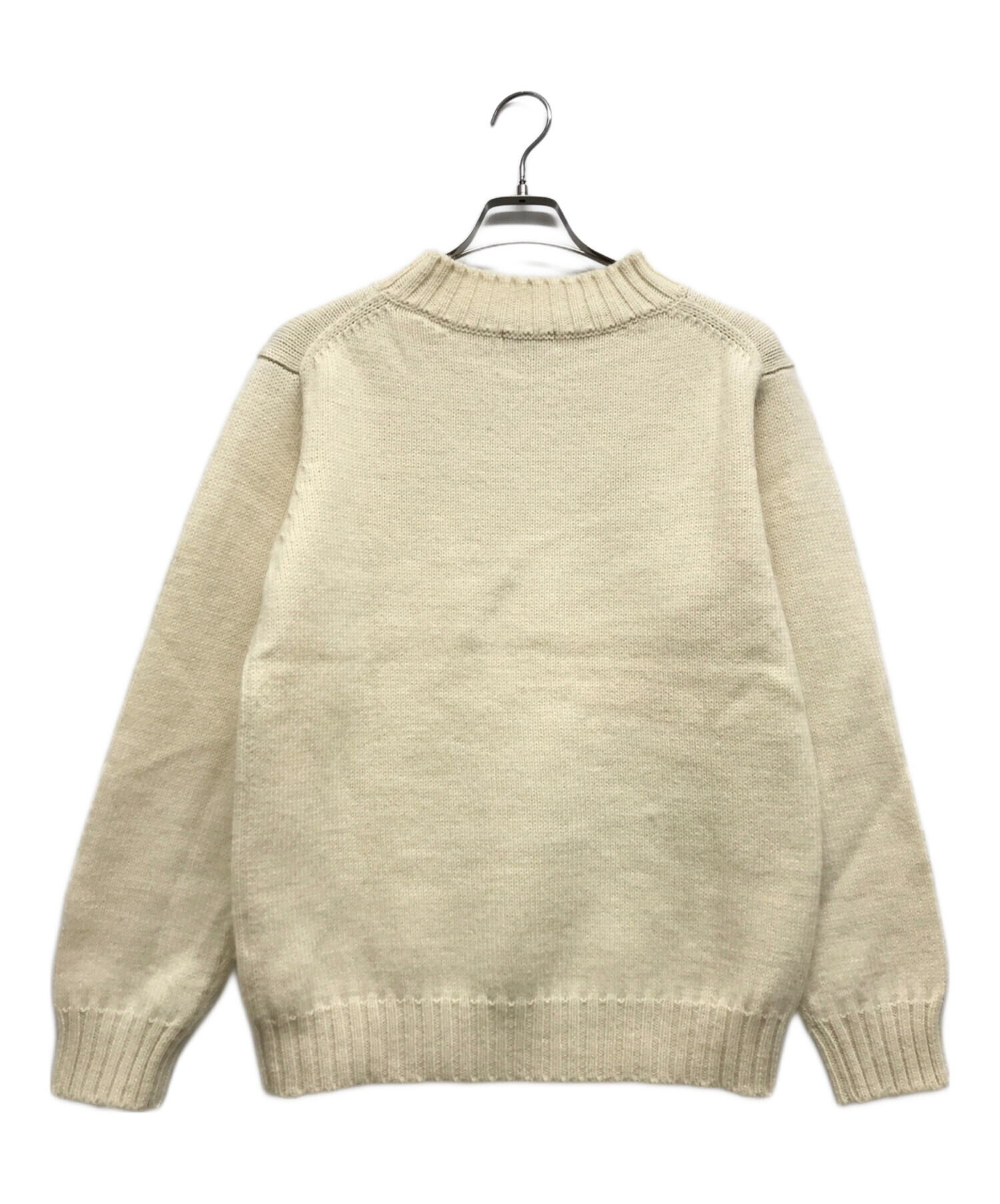 マーガレットハウエル ウール100％　ニット Lサイズ アイボリー 中古・古着通販】MARGARET HOWELL (マーガレットハウエル) ウール