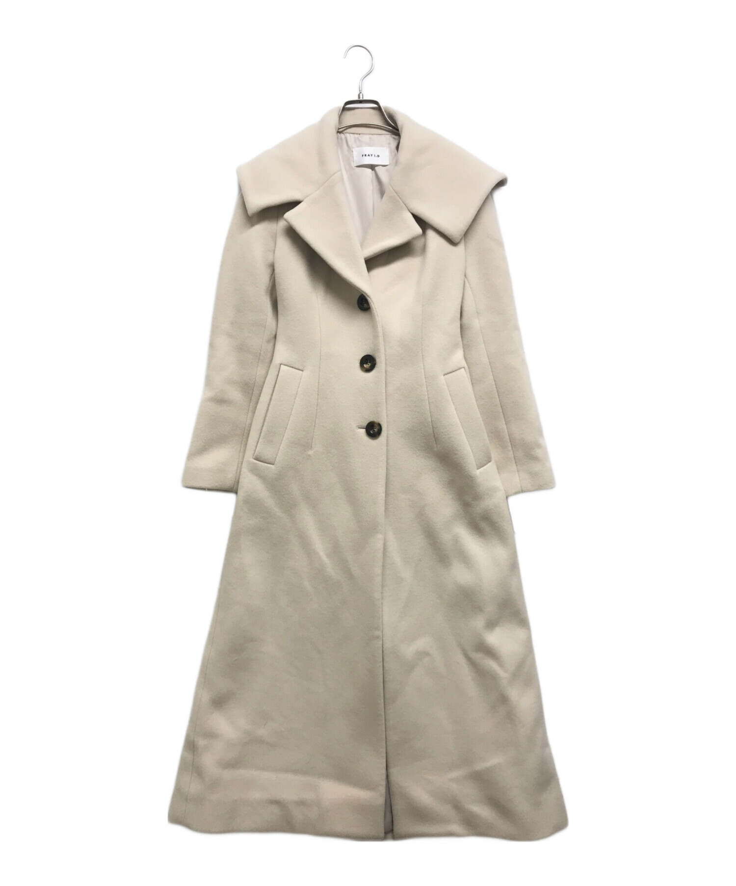 値下げ！フレイアイディー ベージュホワイト チェスターロングコート 値下げ！フレイアイディー ベージュホワイト チェスターロング
