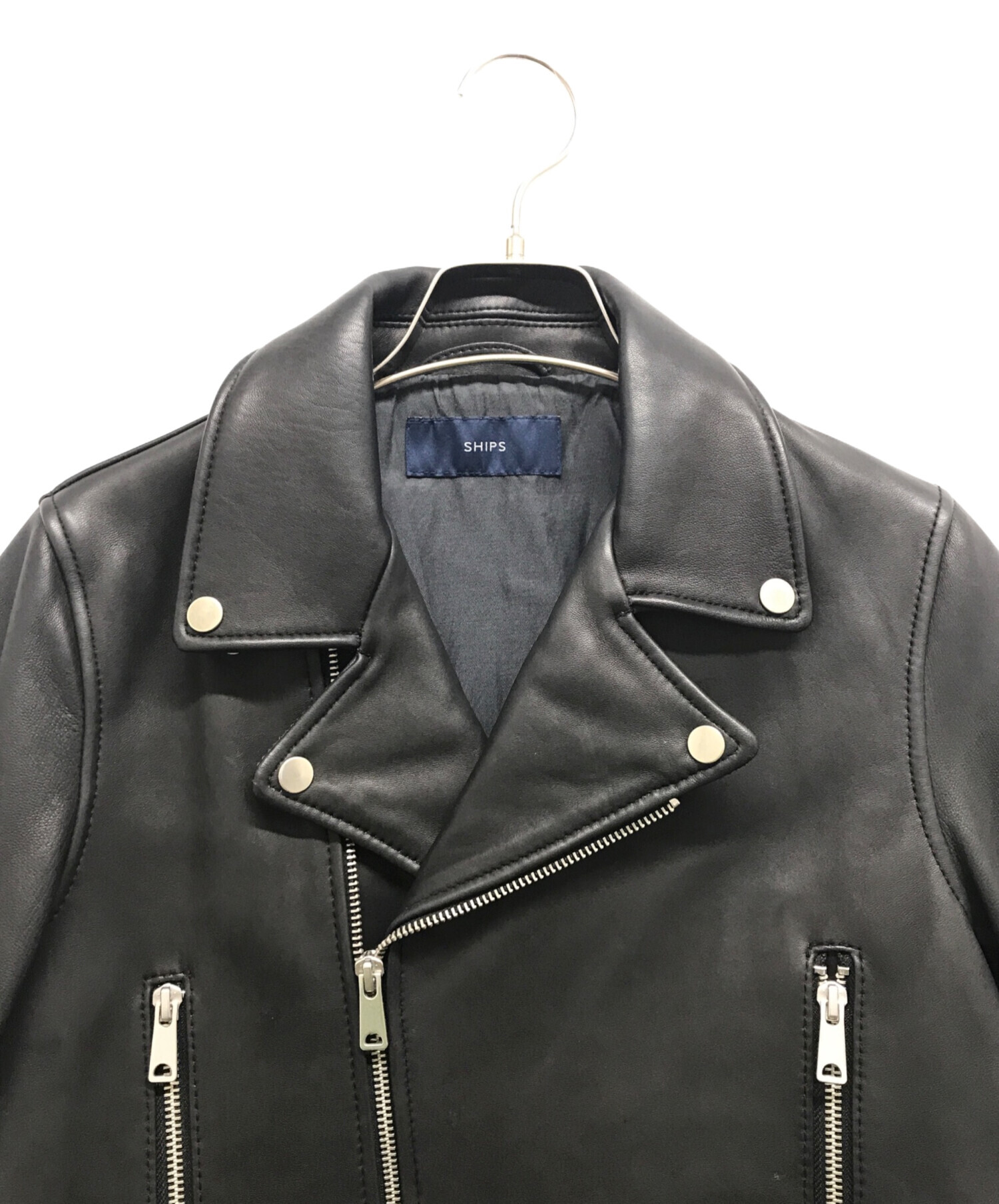 中古・古着通販】SHIPS (シップス) ダブルライダースジャケット