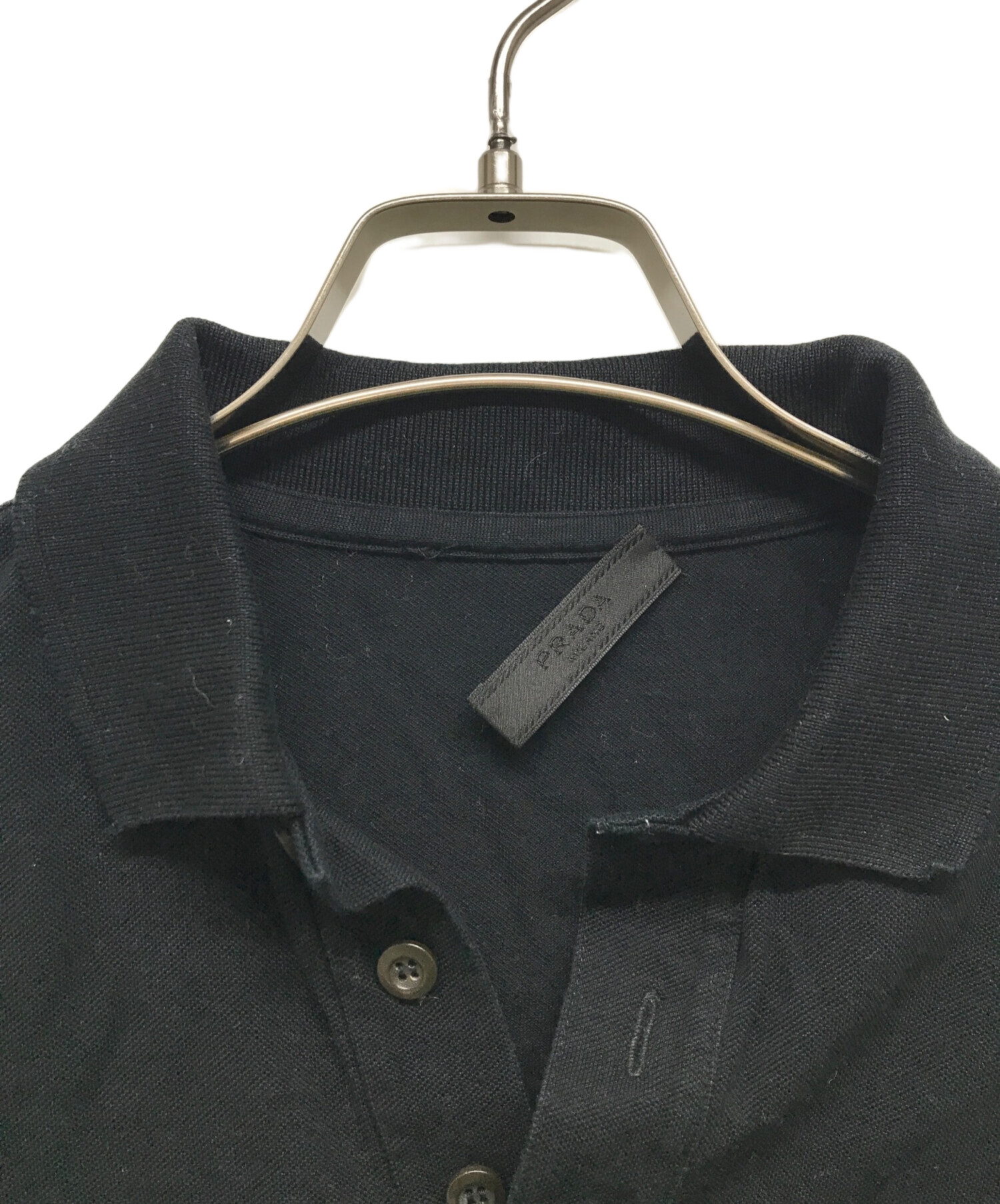 中古・古着通販】PRADA (プラダ) ポロシャツ ブラック サイズ:M