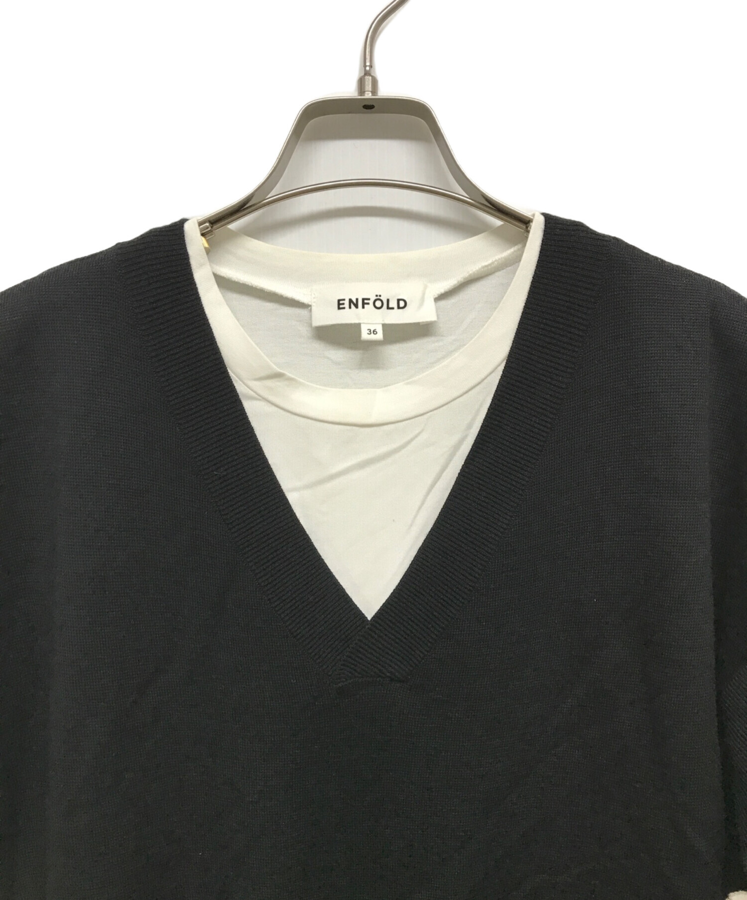ENFOLDエンフォルドニットレイヤードワンピース36