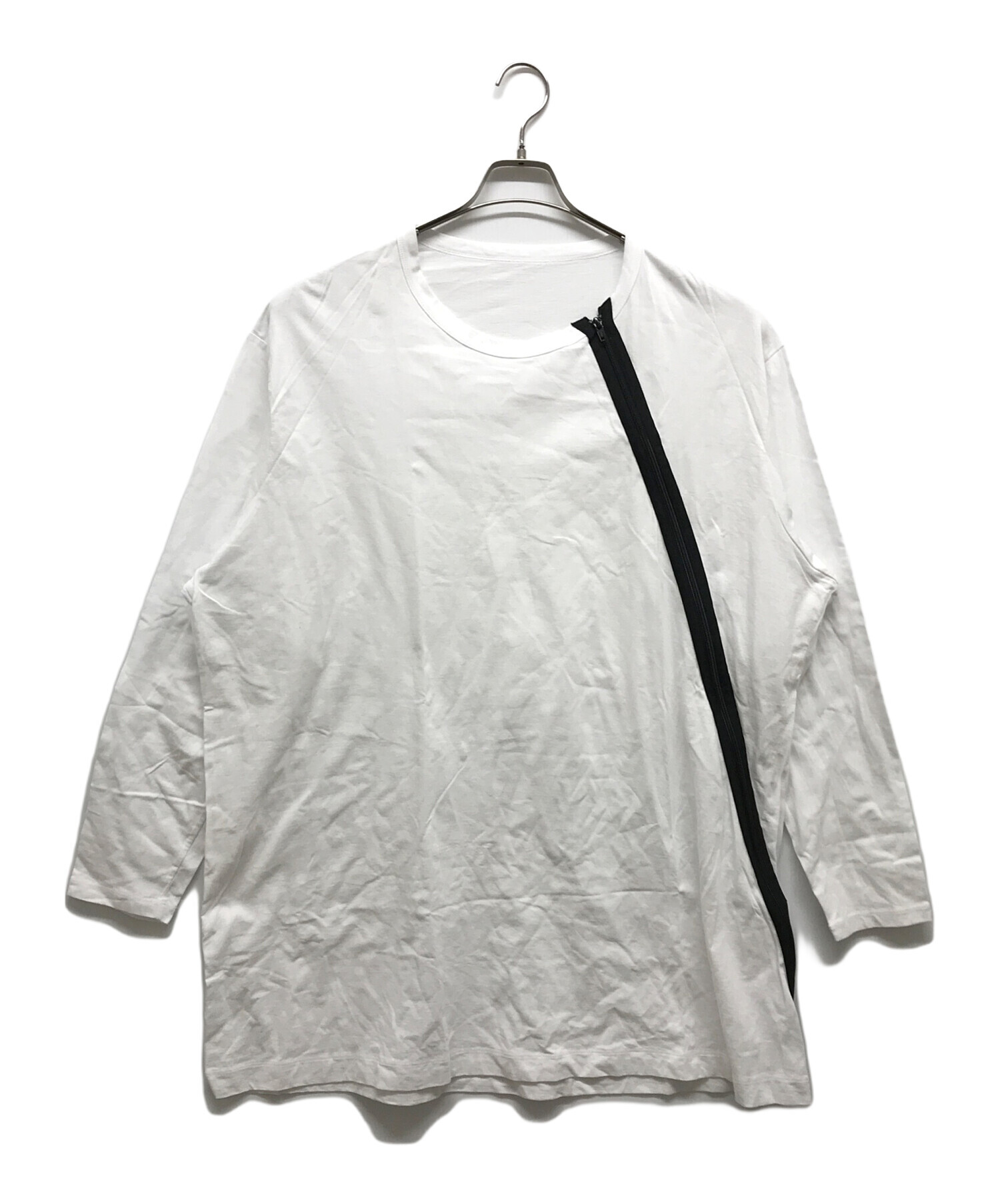 中古・古着通販】GROUND Y (グラウンドワイ) 斜めファスナーカットソー 