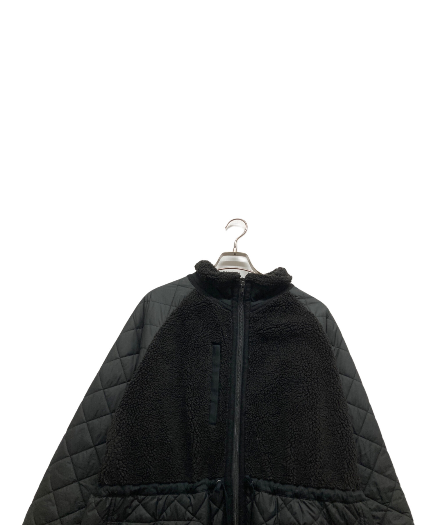 極美品✨ブランバスク ジャージキルティングコート ブラック 38 中古・古着通販】blanc basque (ブランバスク) ボア×Nyタフタ