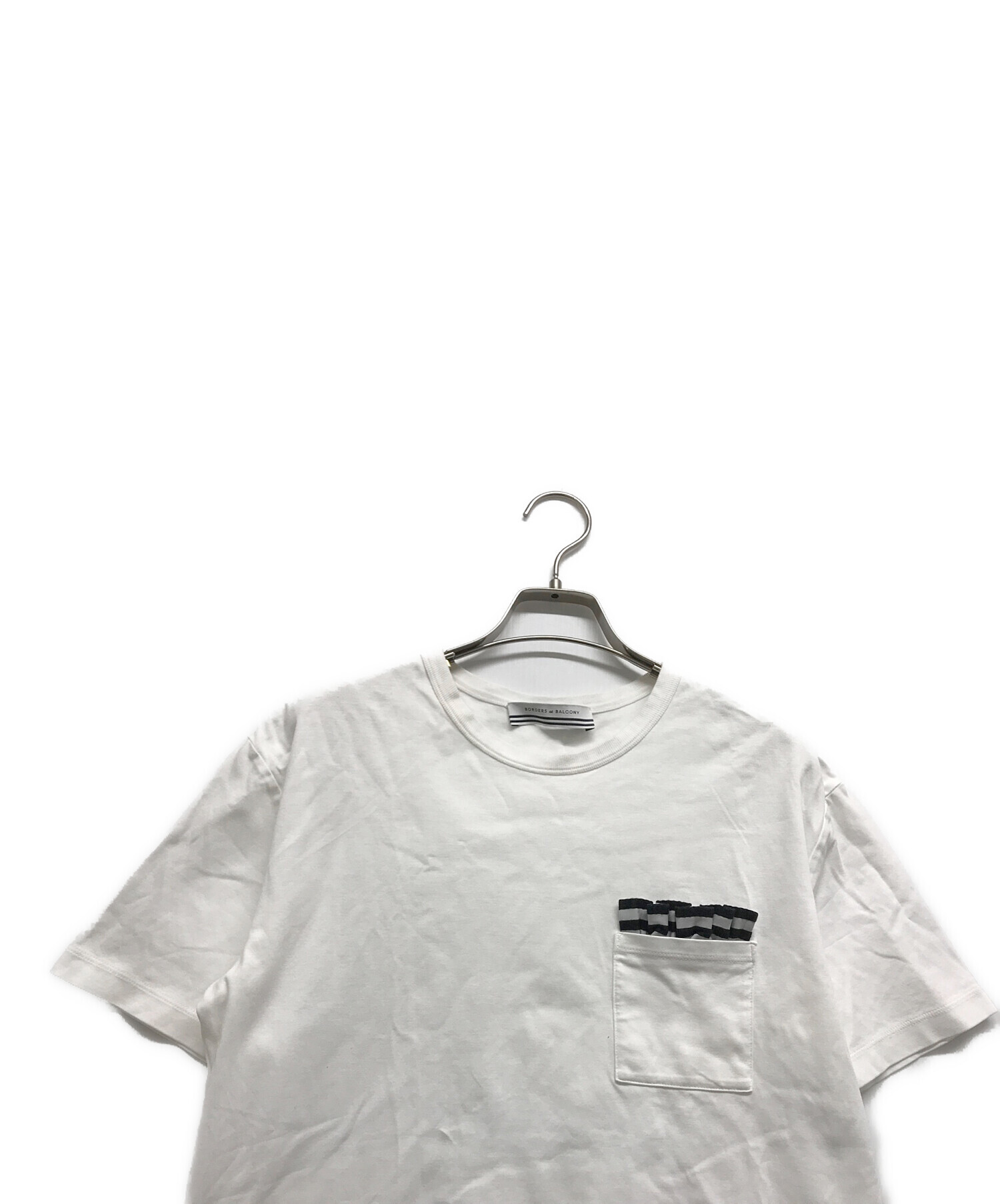 borders at balcony 裾フリルTシャツ 38 ホワイト トップス BORDERS at