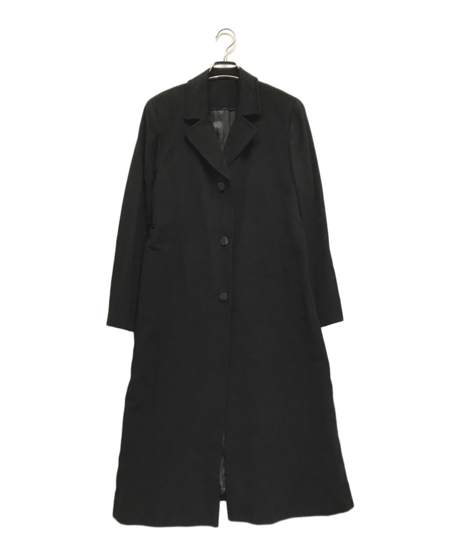 中古・古着通販】USED (ユーズド) カシミヤコート ブラック サイズ:L