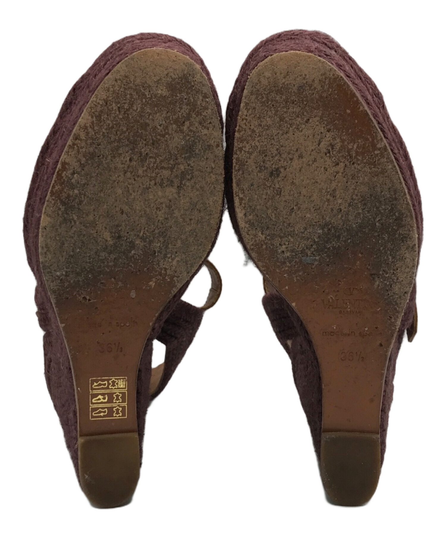 中古・古着通販】VALENTINO (ヴァレンティノ) ウェッジソールサンダル 