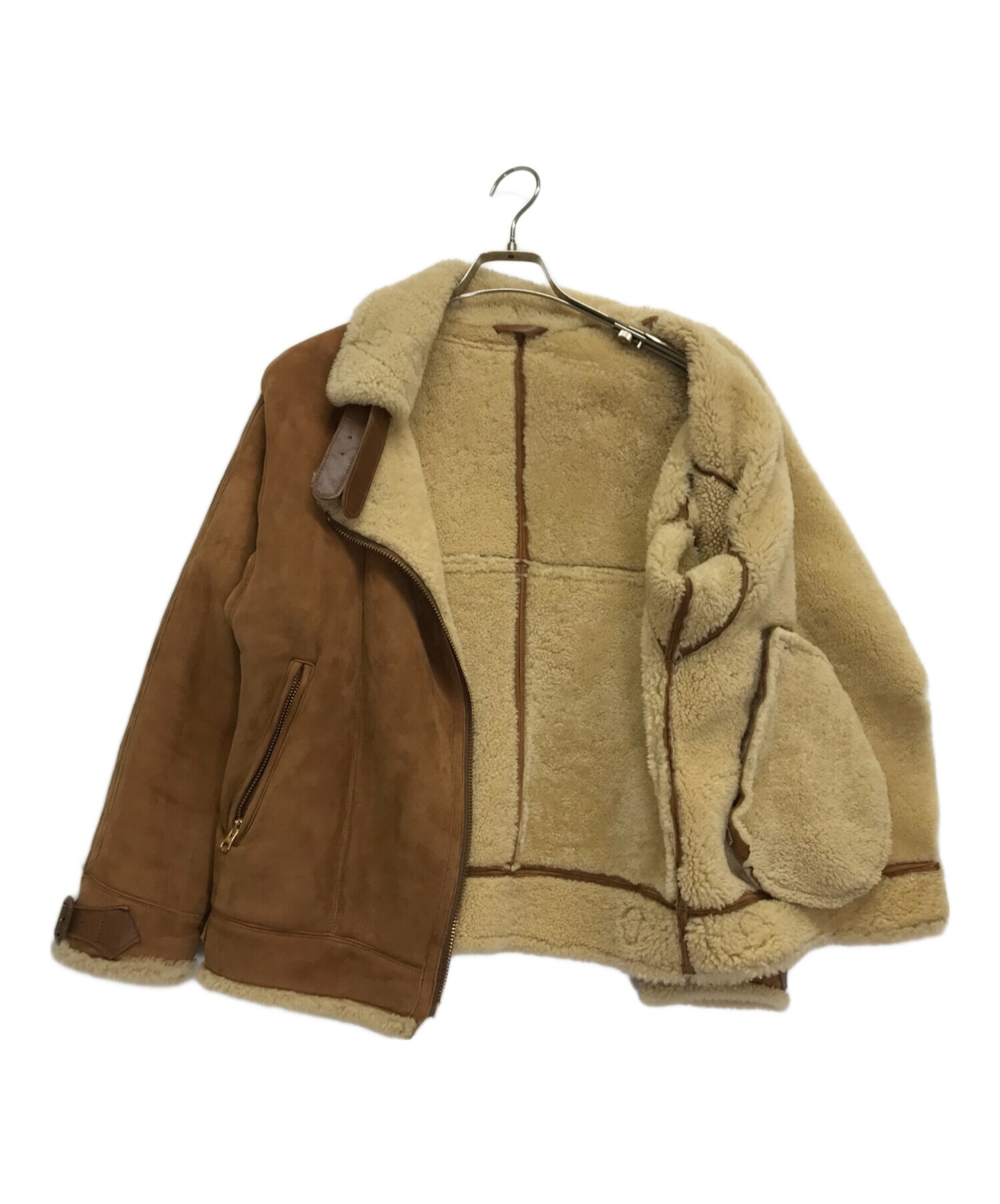 ポールスミス レザー ムートン ジャケット ムートンレザー ハーフブルゾン（ダークブルー） ｜ポール・スミス