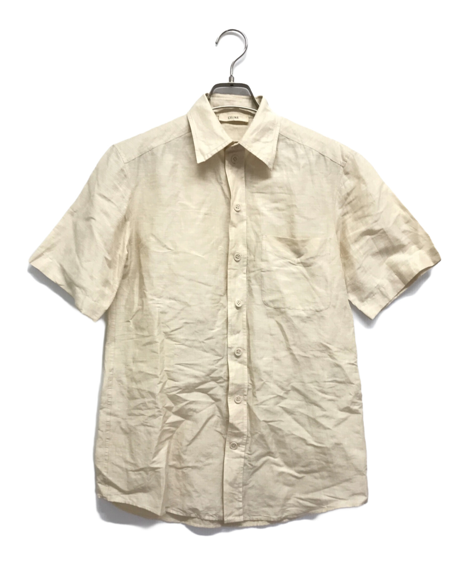 中古・古着通販】CELINE (セリーヌ) リネン混シャツ アイボリー サイズ 