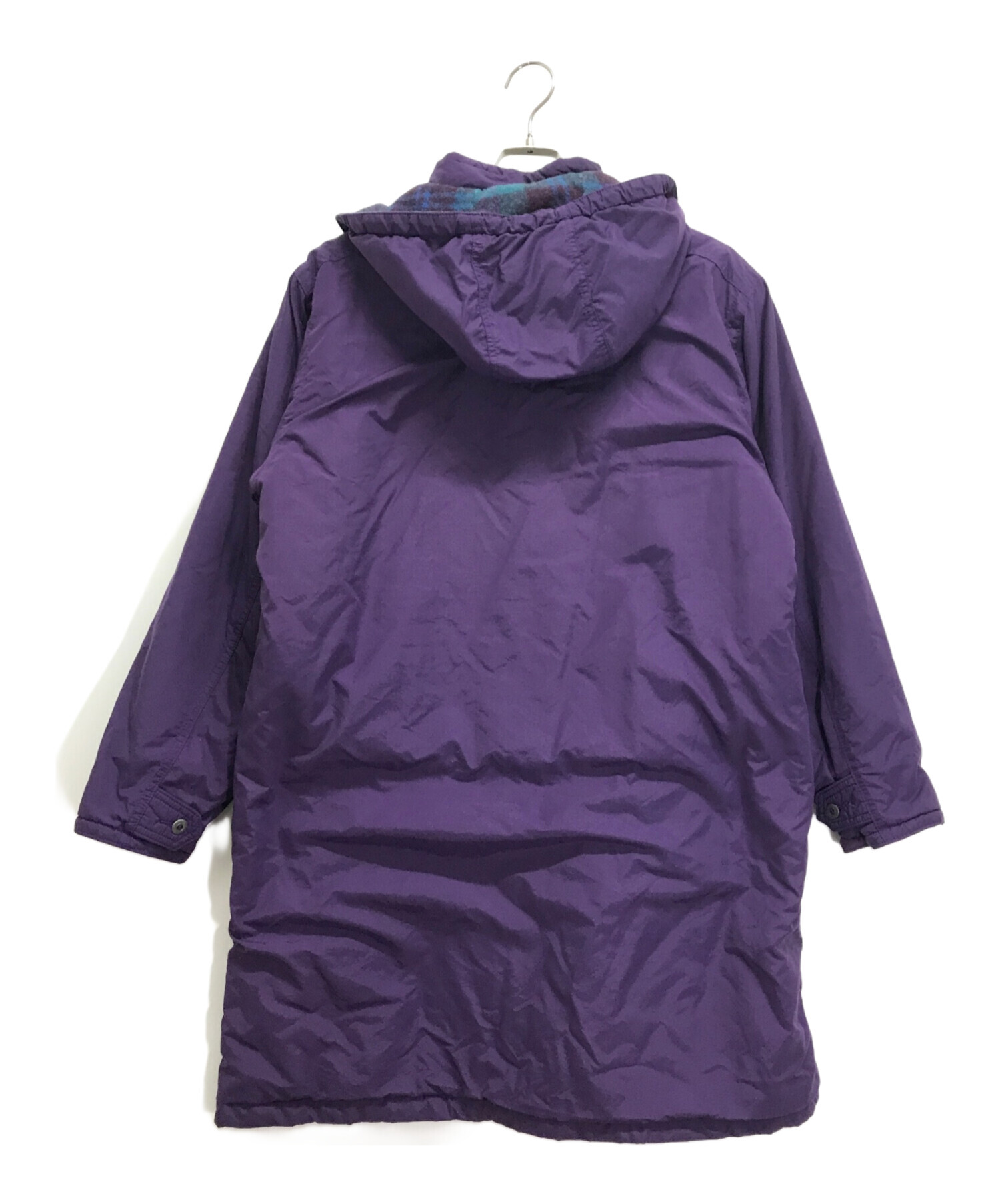 古着 80s エルエルビーン ダウンベスト ジャケット パープル 紫 ① 中古・古着通販】L.L.Bean (エルエルビーン) フード付きストームコート