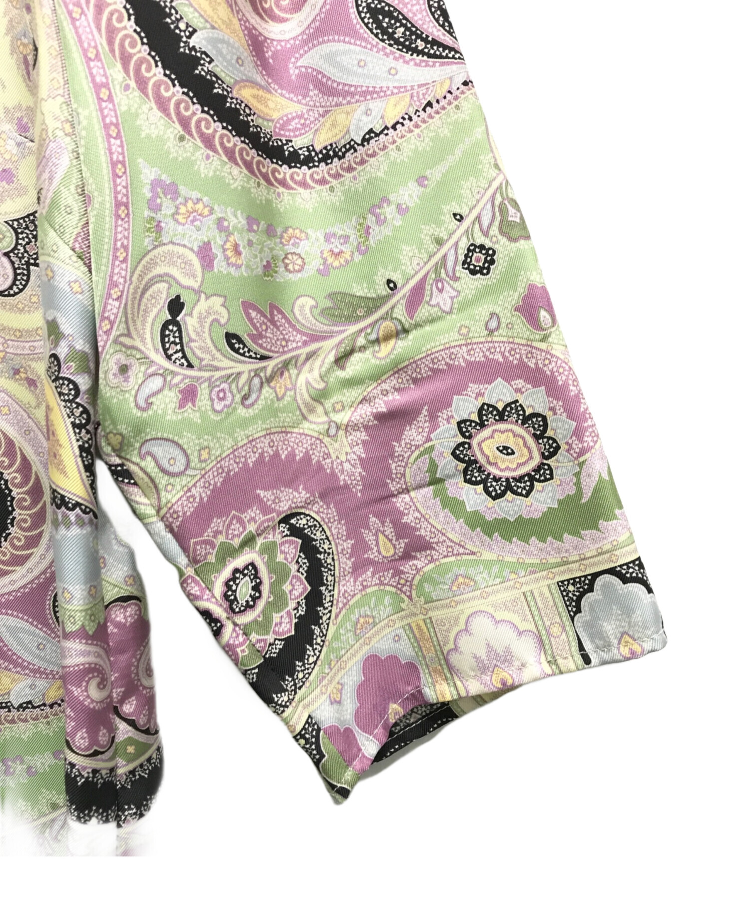 中古・古着通販】ETRO (エトロ) スキッパーシルクブラウス ベージュ 