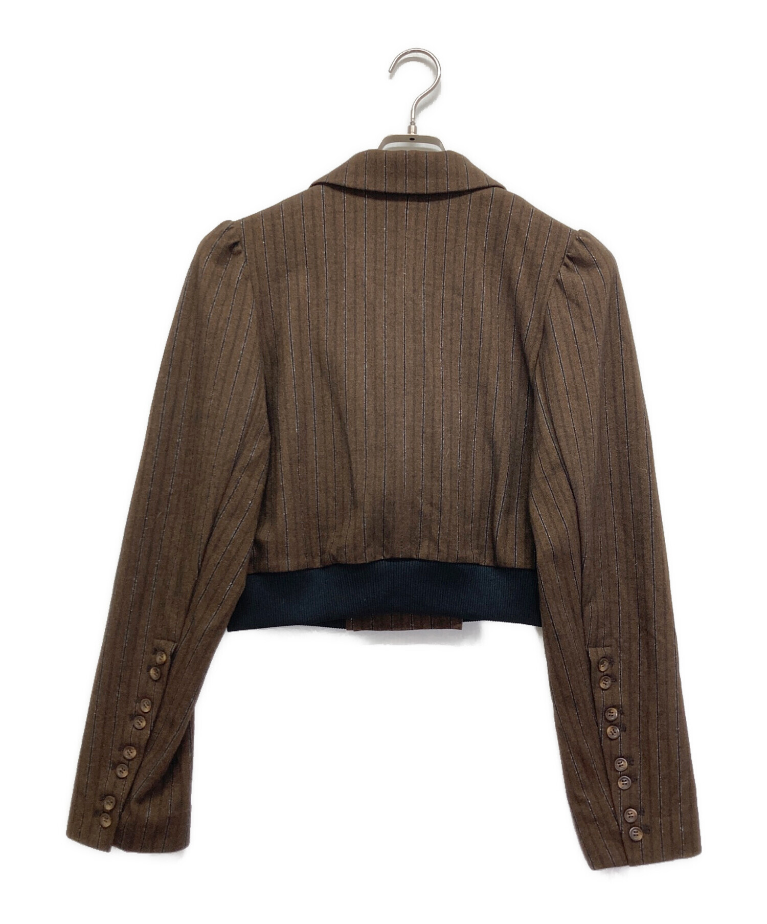 中古・古着通販】NOUNLESS (ナウンレス) SHORT JACKET ブラウン サイズ 