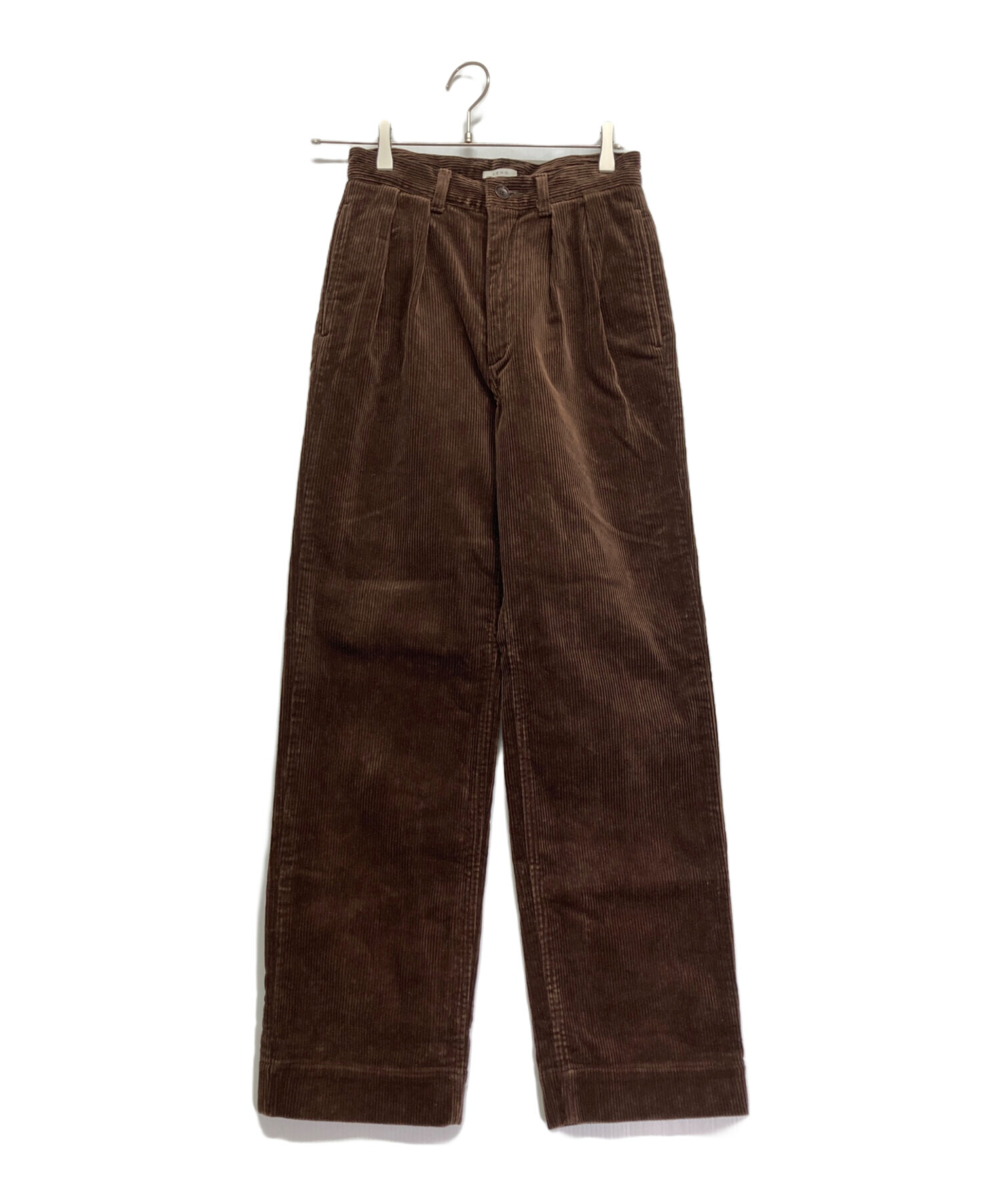 中古・古着通販】LENO (リノ) CORDUROY TROUSERS ブラウン サイズ:1 