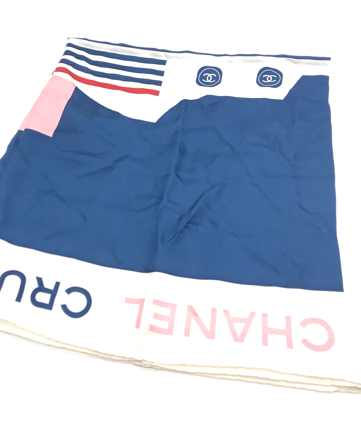 中古・古着通販】CHANEL (シャネル) シルクスカーフ ホワイト