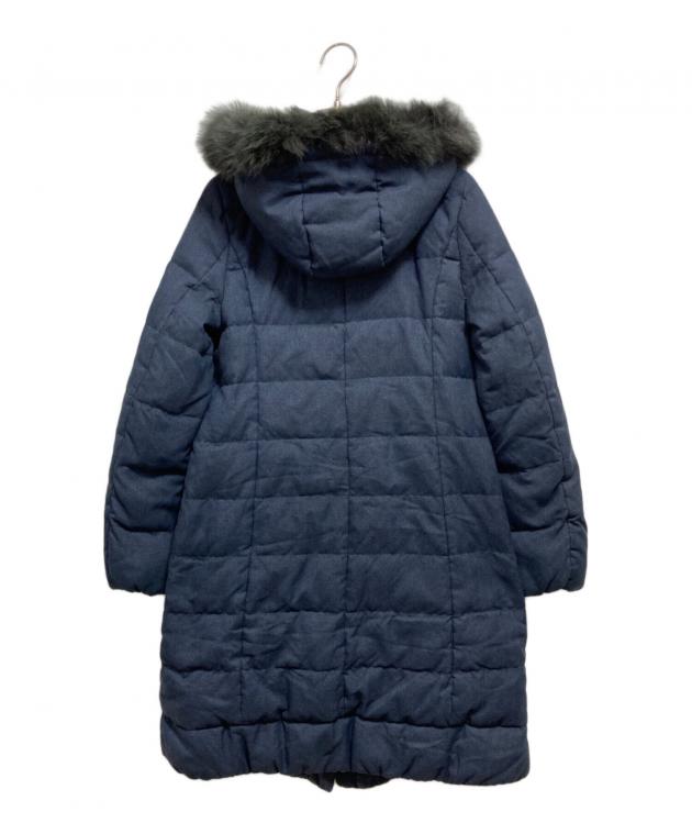 KUMIKYOKU ネイビー ダウンコート 110-140㎝】ウールライク ダウン