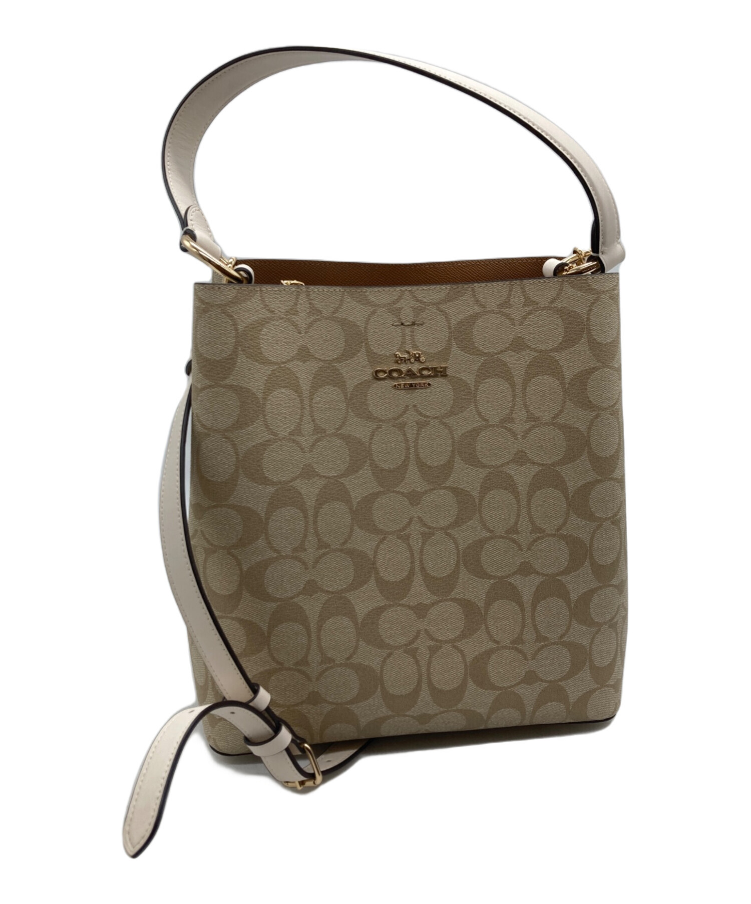 中古・古着通販】COACH (コーチ) 2way タウンバケット ベージュ