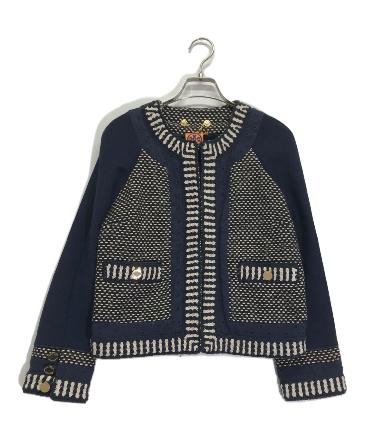 中古・古着通販】TORY BURCH (トリーバーチ) ノーカラージャケット 