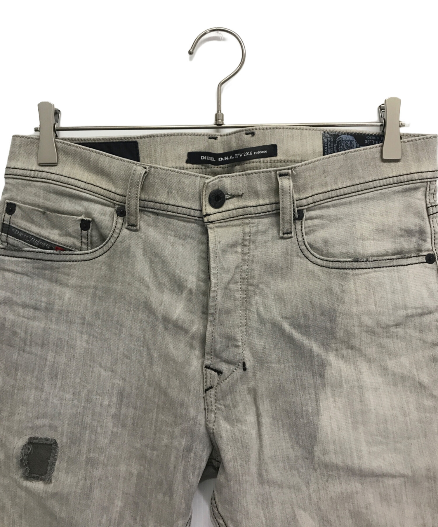 中古・古着通販】DIESEL (ディーゼル) デニムパンツ グレー サイズ:W29 