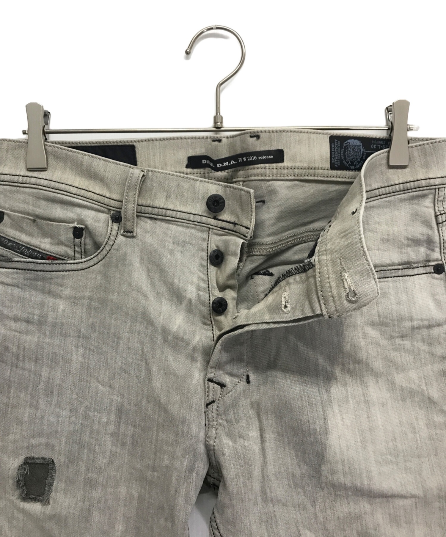 中古・古着通販】DIESEL (ディーゼル) デニムパンツ グレー サイズ:W29